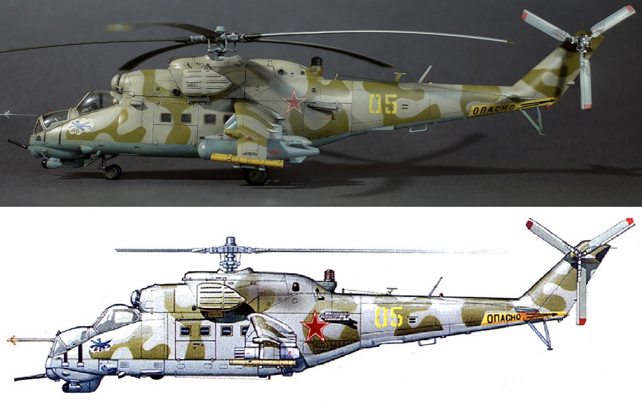 MI-24 V. Scale 1/72. Star - My, Mi-24, Models, Helicopter, Stand modeling, Longpost