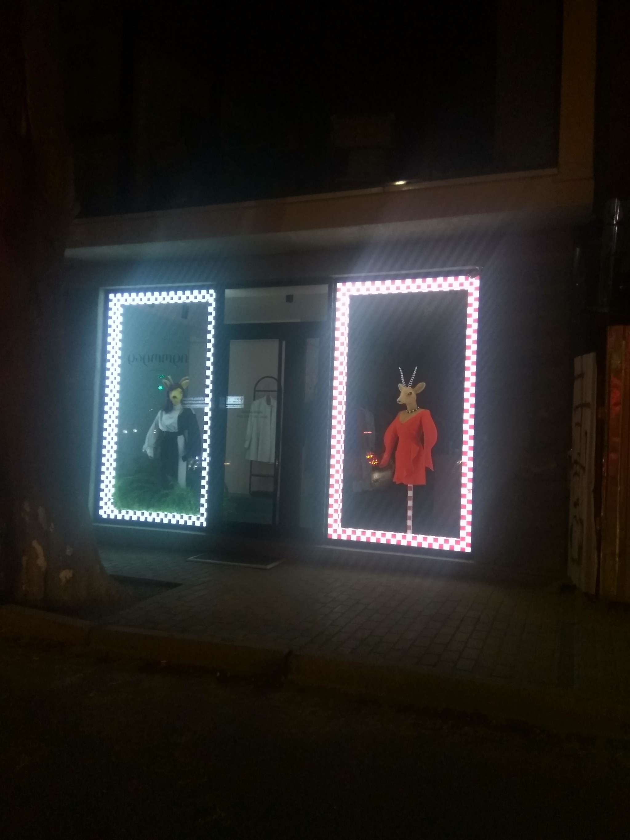 Showcase of a women's clothing store in Tbilisi - My, Showcase, Cloth, Score, Tbilisi