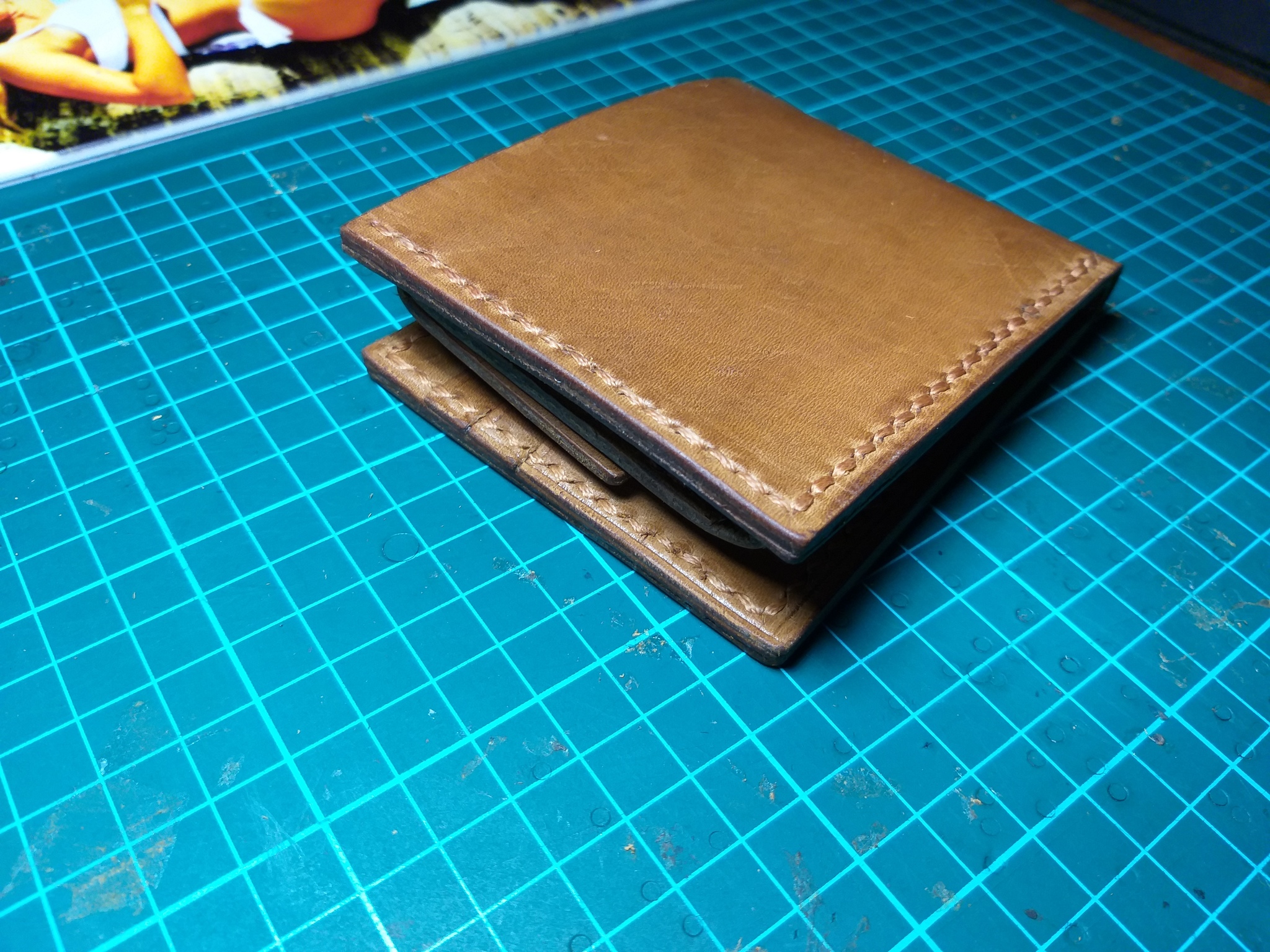 Wallet (experiment). - My, Natural leather, Wallet, Just, Longpost