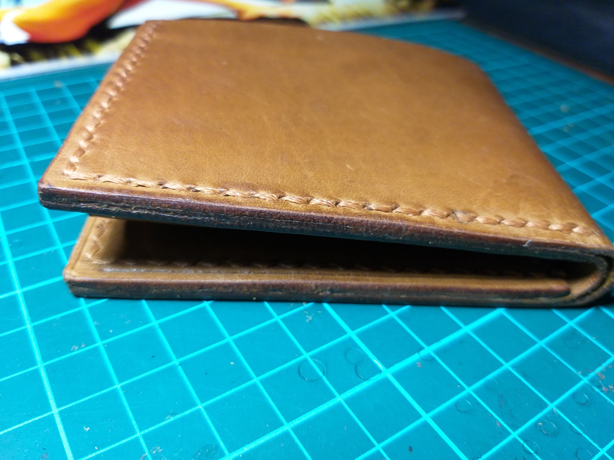 Wallet (experiment). - My, Natural leather, Wallet, Just, Longpost