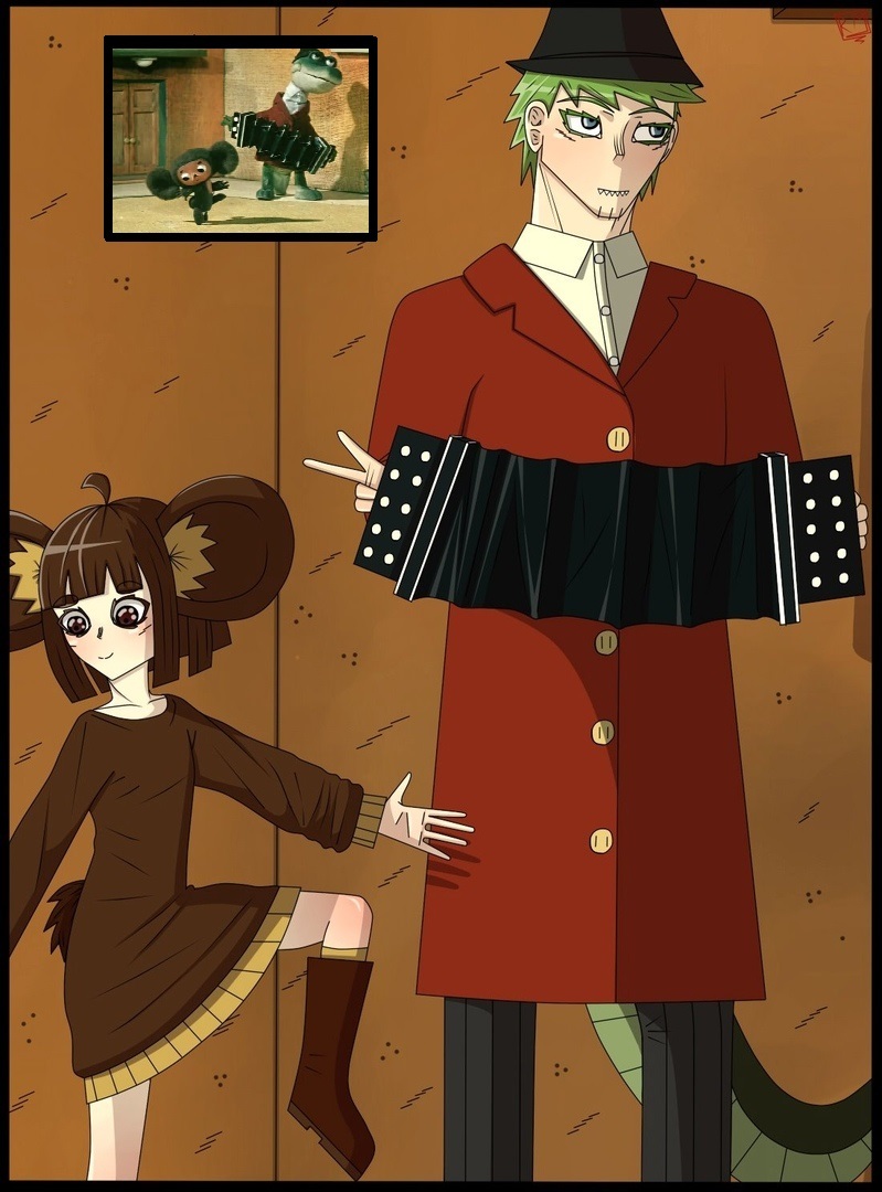 Humanization of Gena and Cheburashka - My, Humanization, Kalyaki-Malyaki, Soyuzmultfilm, Gena and Cheburashka, Longpost