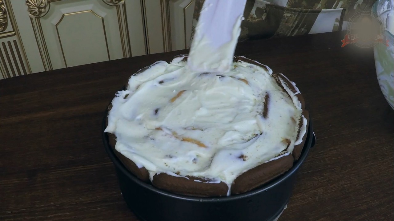 Creamy cake without baking - My, Cake, No baking, Food, Cooking, With grandfather at lunch, Video, Longpost