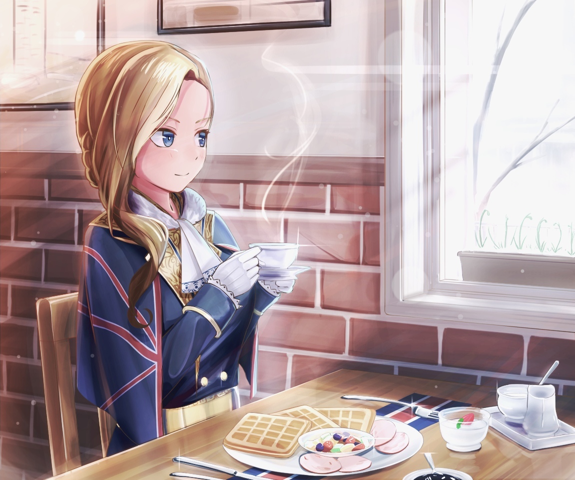 Hood - Azur lane, Hms Hood, Tea drinking, Anime art, Anime, Art