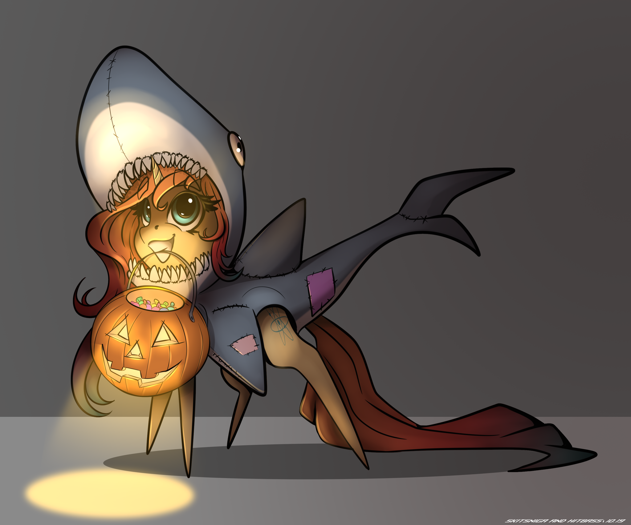 All sorts of Halloween tricks - My little pony, Rainbow dash, Rarity, Original character, Lennonblack, Darksly-z, Skitsroom, Halloween, Longpost, Skyeypony