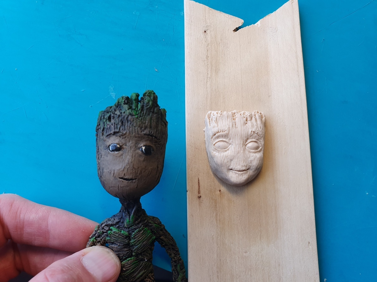 Baby Groot figurine - working on mistakes. Humorous story with pictures. - My, Groot, Guardians of the Galaxy Vol. 2, Polymer clay, With your own hands, Needlework with process, Humor, Longpost