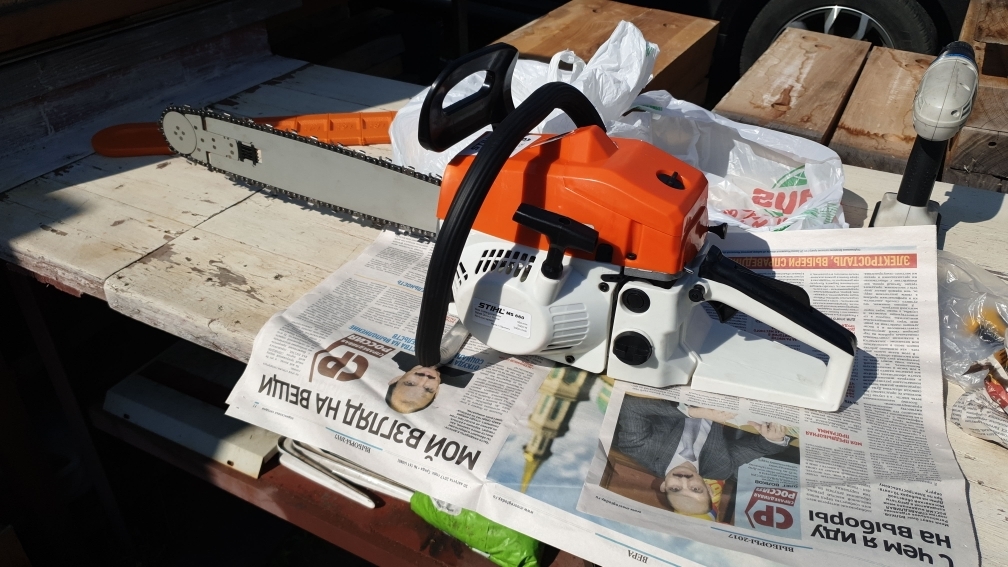 Conning a Stihl ms 660 saw or having fun in a modern village - My, Longpost, Divorce, Saw, Calm, Stihl