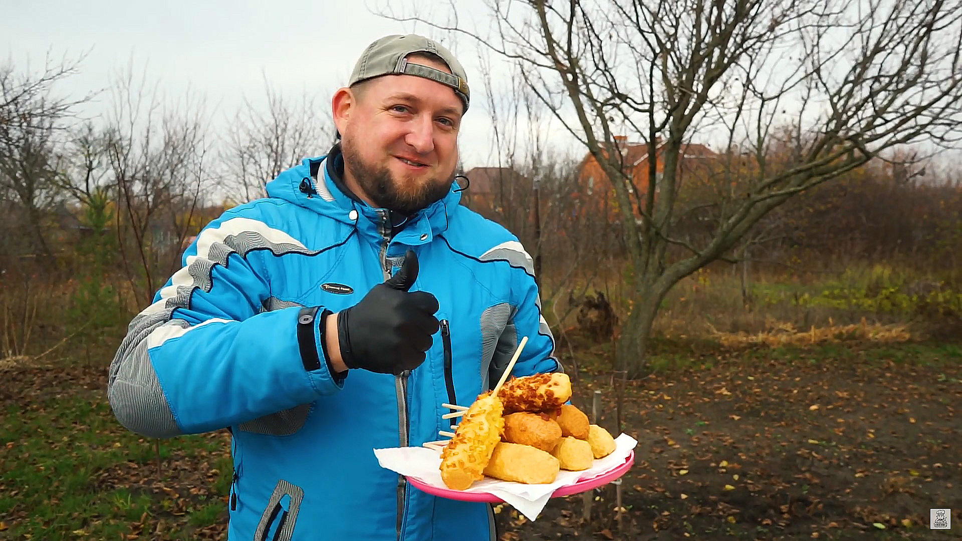 Corn dogs. - My, Corn Dog, Sausage in dough, Bacon, Batter, Longpost, Video recipe, Video, Food, Recipe, Cooking