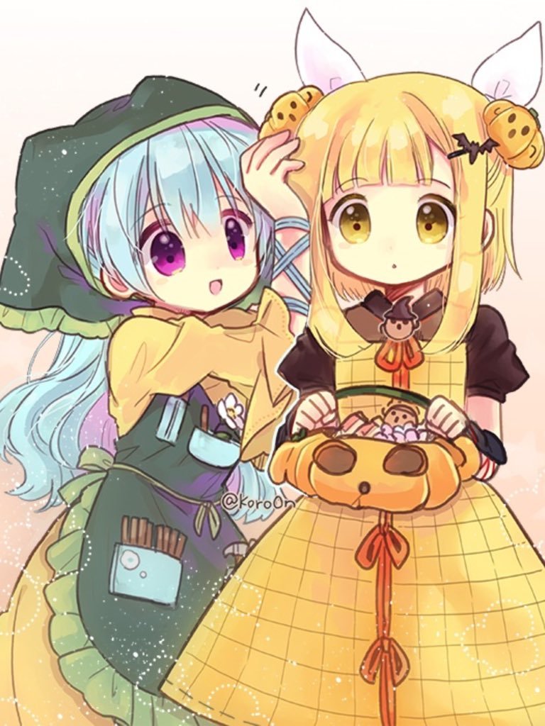 Halloween - Anime, Anime art, Touhou, Haniyasushin Keiki, Joutouguu Mayumi, Biyon