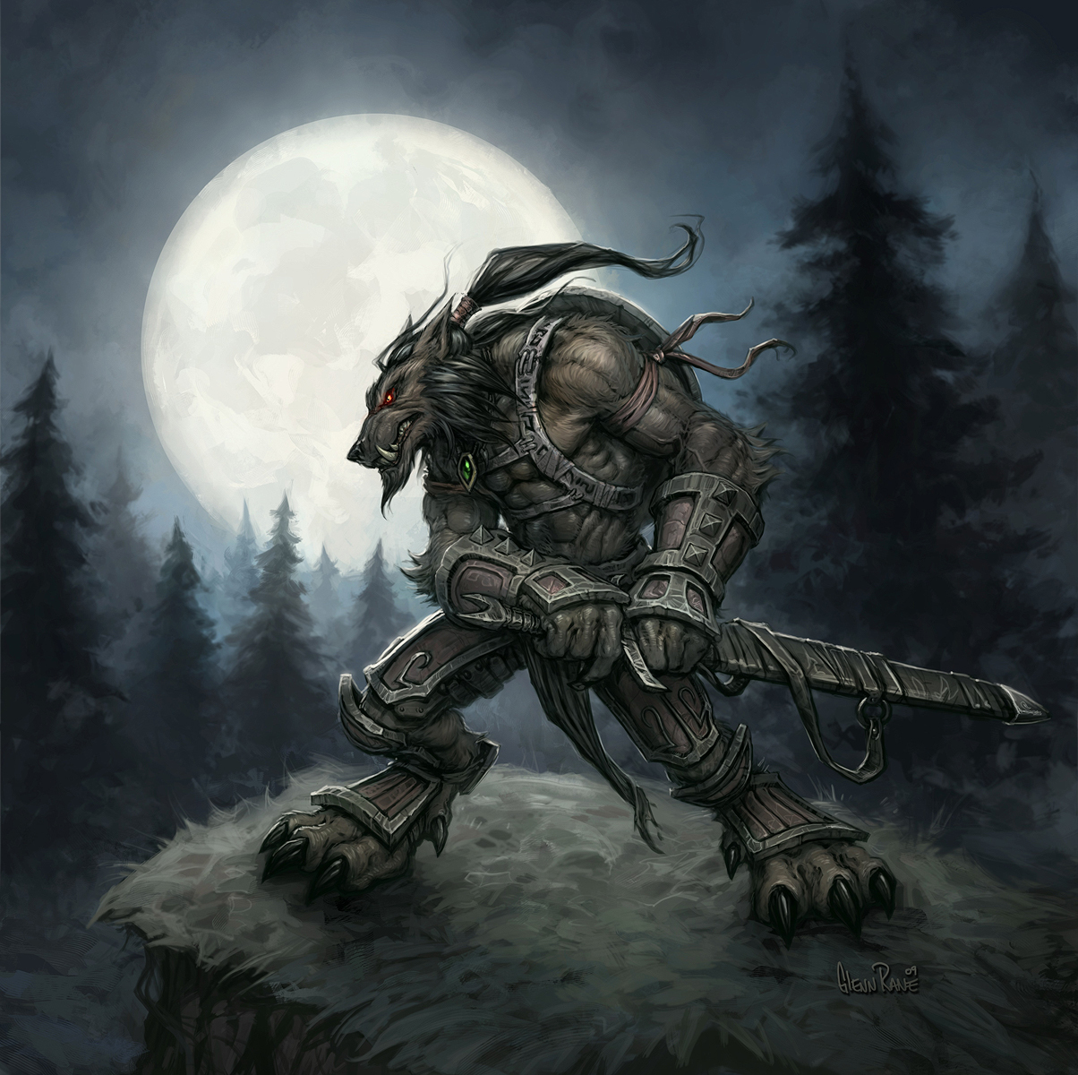 Briefly about worgen. From wild mobs to playable races - My, Longpost, Bayun's Behavior, World of warcraft, Worgen, Raymond Swanland, Peter Lee, Peetcooper, Glennraneart