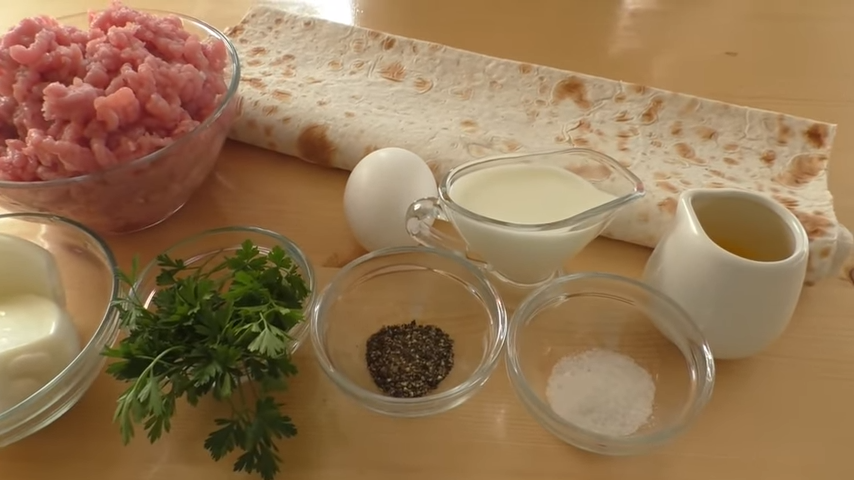 Delicious minced meat and lavash in 5 minutes - My, Cooking, Recipe, Pita, Culinary minced meat, Other cuisine, Yummy, Preparation, Pies, Video, Longpost