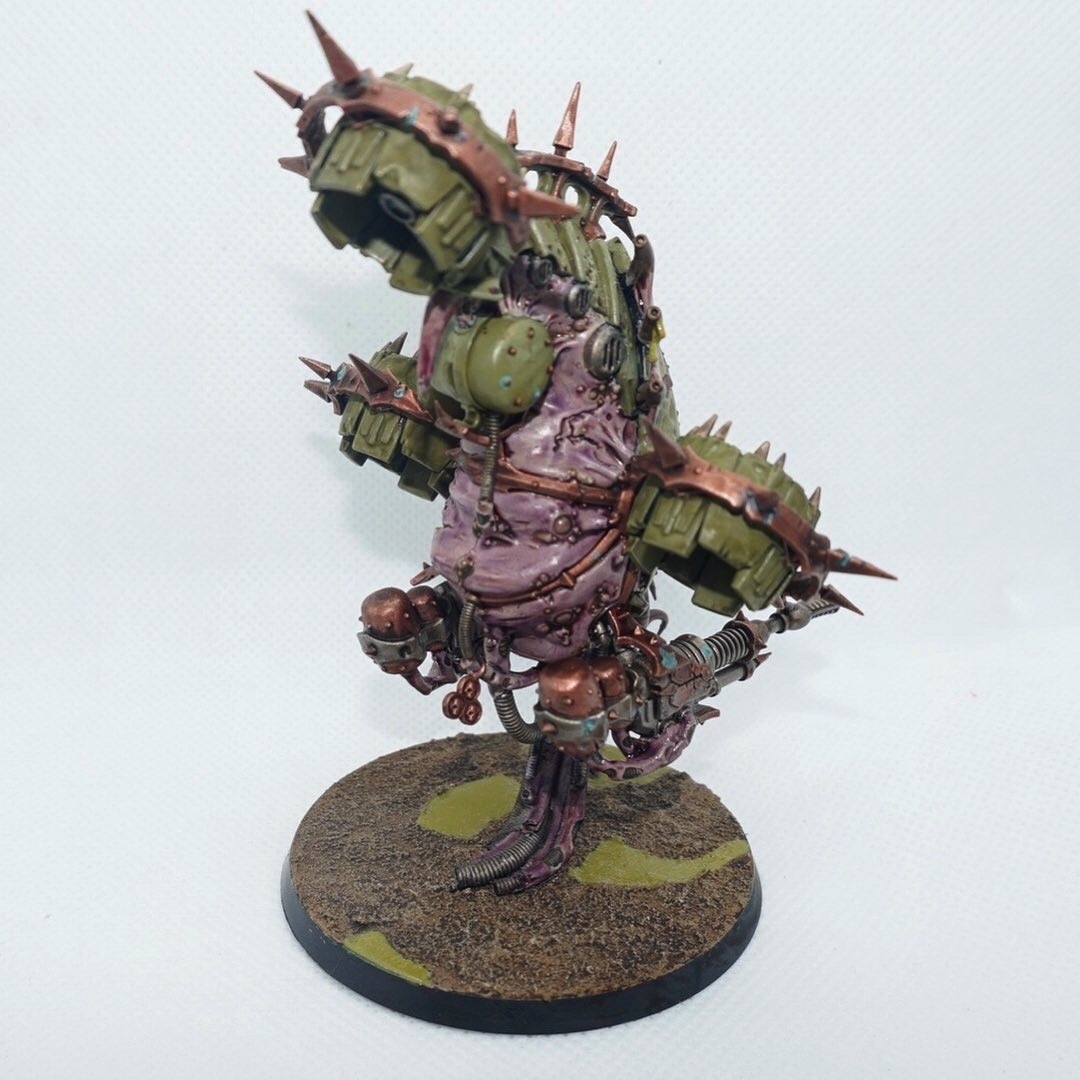 Death Guard drone, criticism is extremely welcome!) - My, Warhammer 40k, Warhammer, Wh miniatures, Nurgle, Death guard, Acrylic, Painting miniatures, Hobby, Longpost