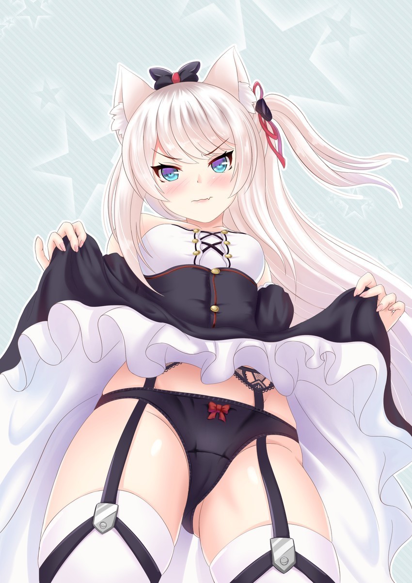 Hammann - NSFW, Azur Lane, Hammann, Панцу, Чулки, Горничная, Animal Ears, Anime Art, Аниме