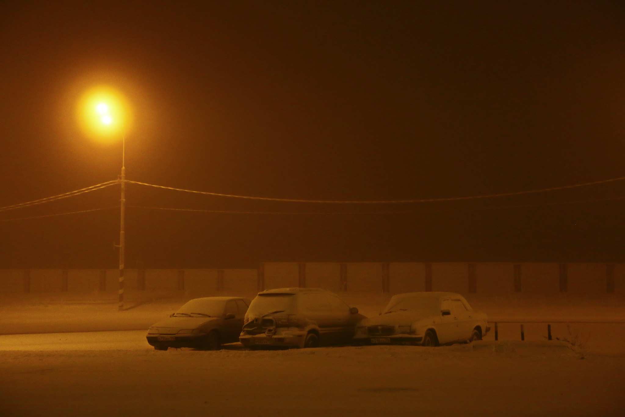 Nights of Norilsk. City lights - My, Norilsk, northern city, Town, Russia, city ??lights, polar night, beauty, Winter, Longpost