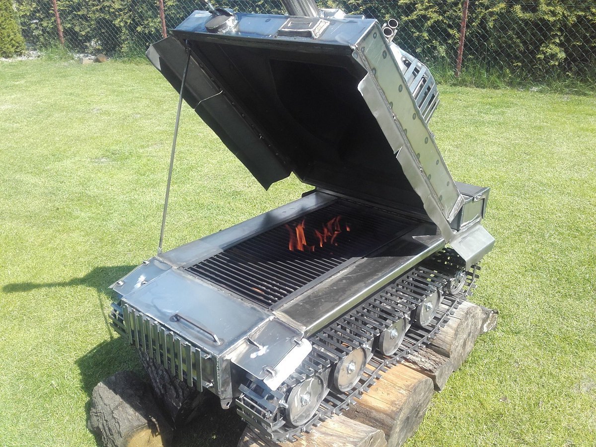 Brazier - Brazier, Grill, The photo, Homemade, Tanks, Tiger, Longpost