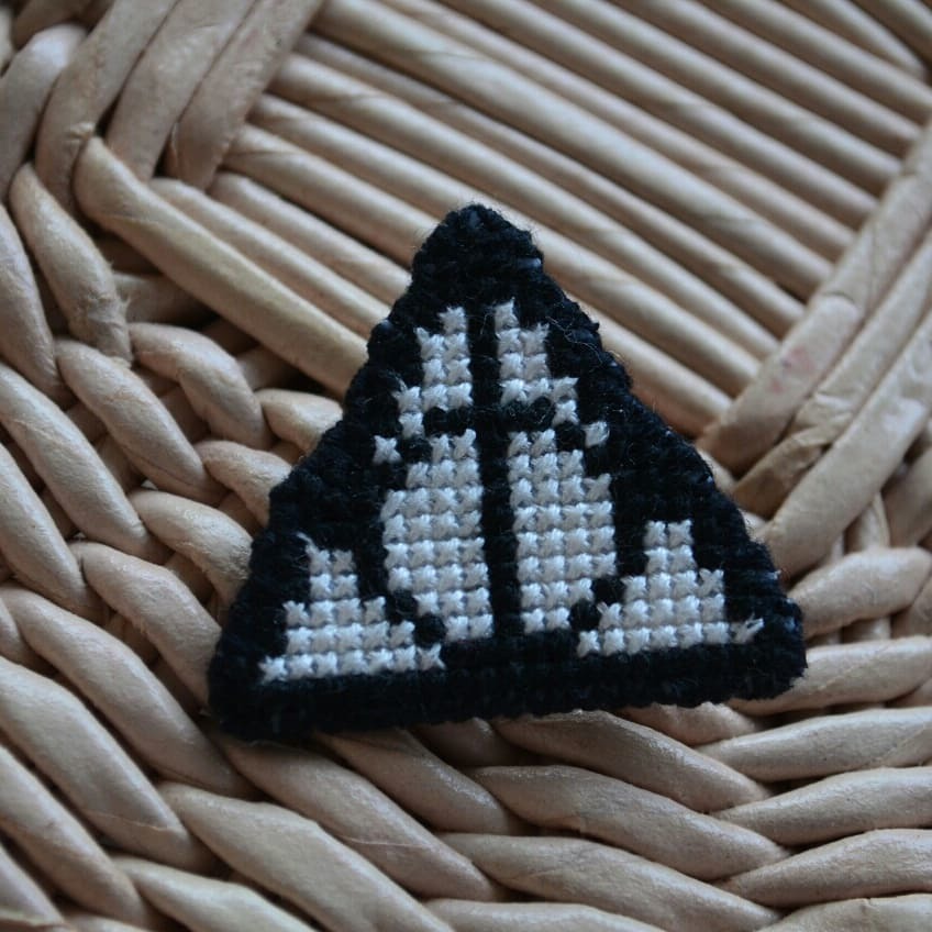 Do you believe in the magic of the Deathly Hallows? - My, Handmade, Harry Potter and the Deathly Hallows, Gifts, Icon, Cross-stitch