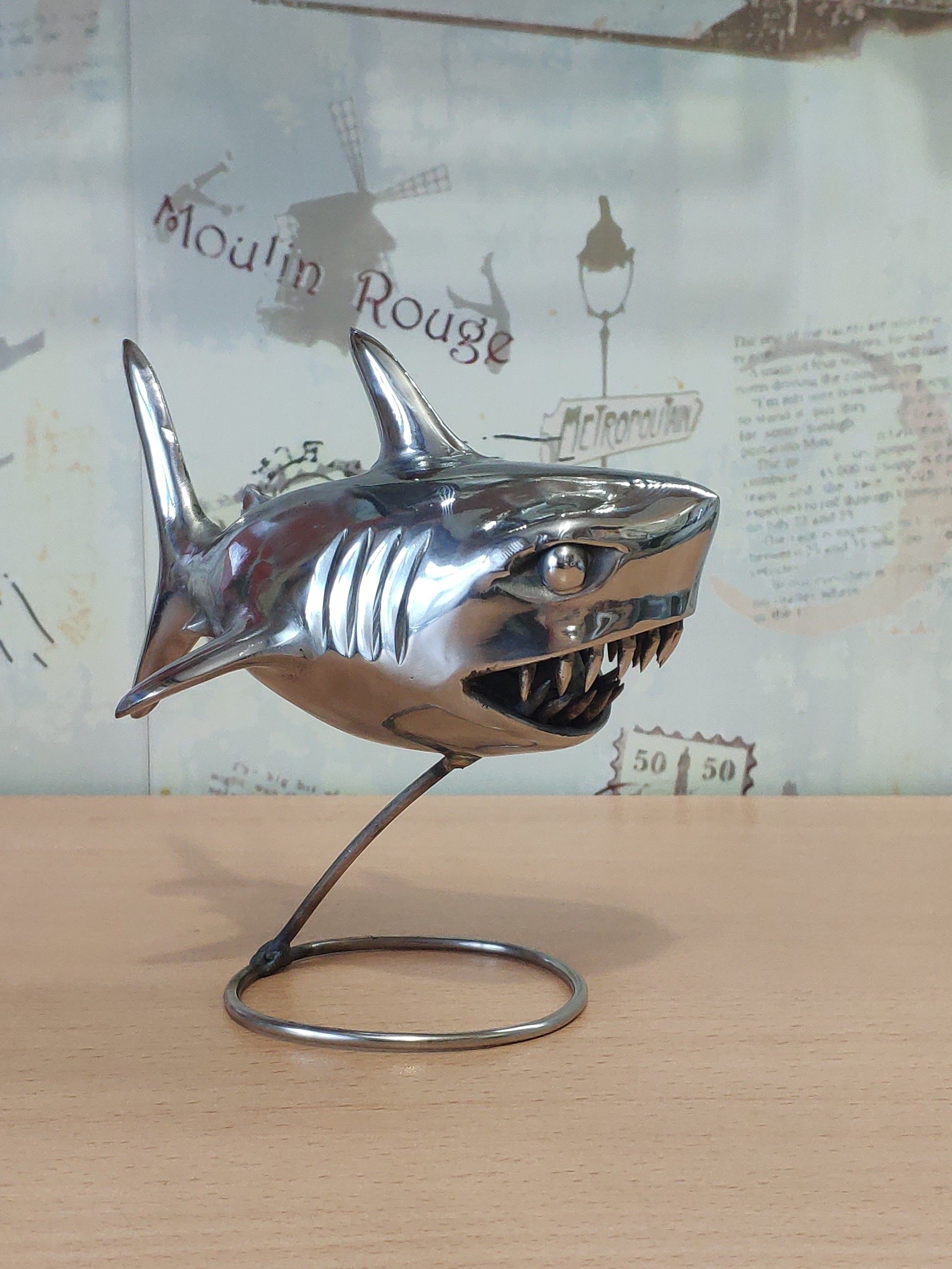 Shark - My, Shark, Needlework without process, With your own hands, Longpost, Metal products, Stainless steel