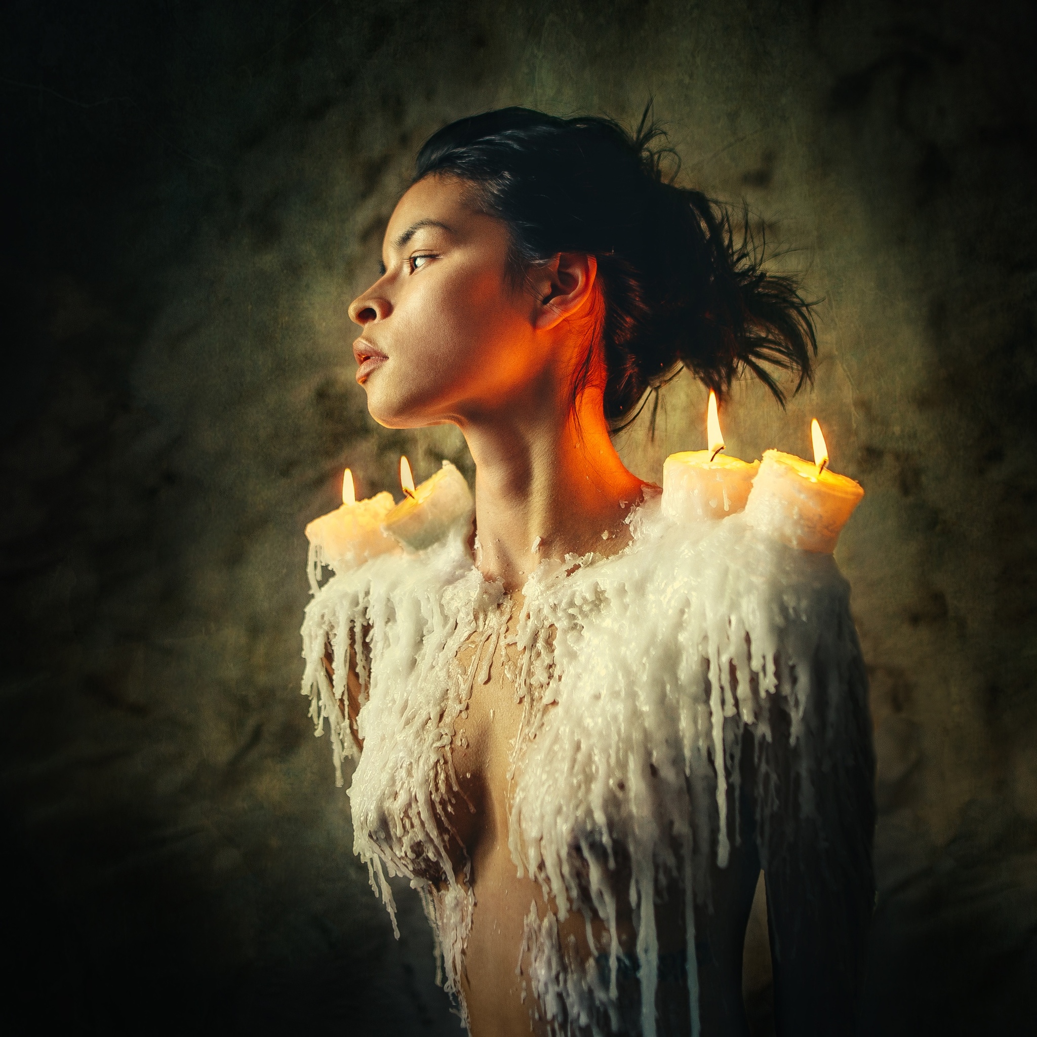 Candle - NSFW, My, Photographer, Models, Art, Fire, Art, Longpost