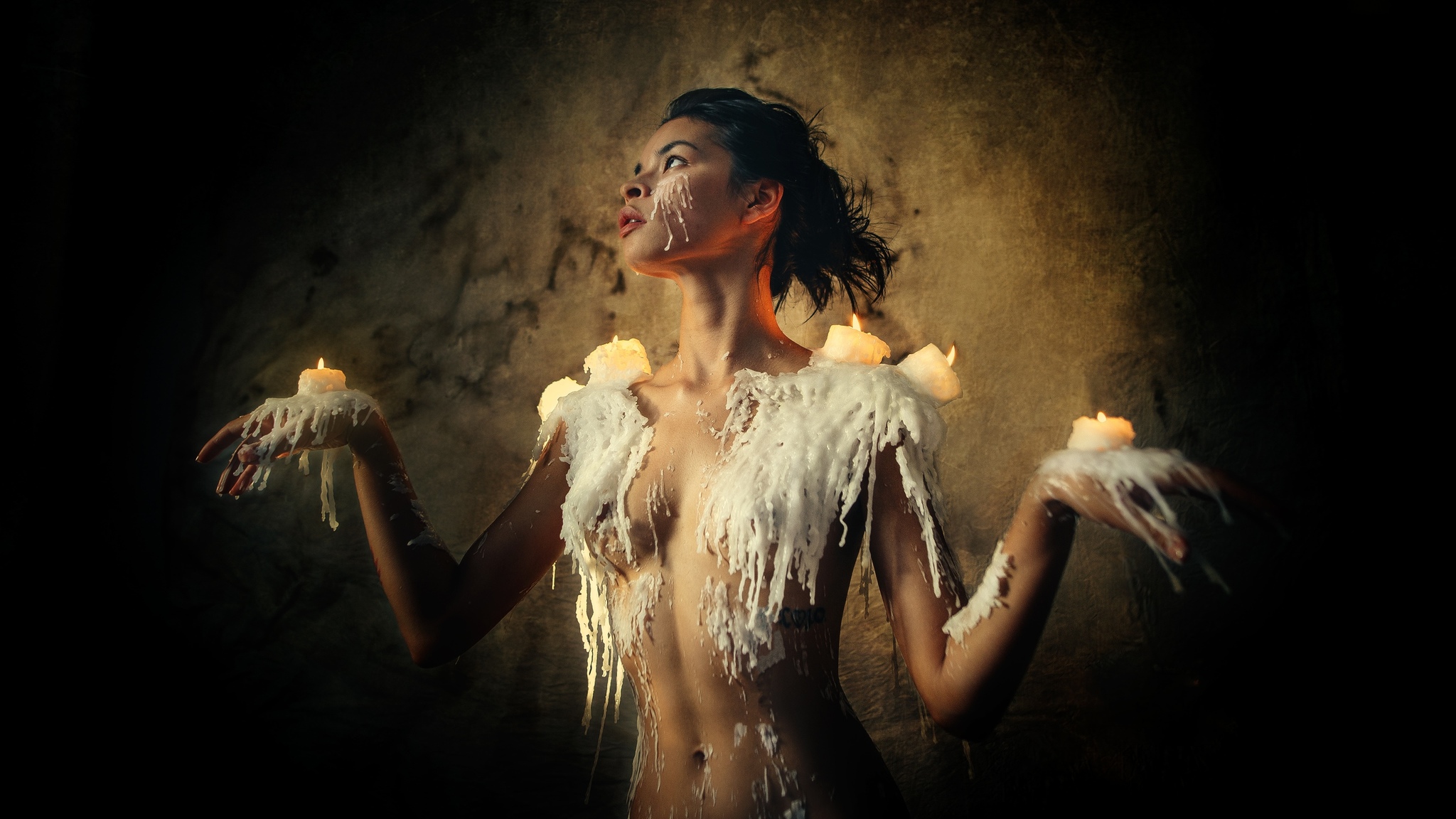 Candle - NSFW, My, Photographer, Models, Art, Fire, Art, Longpost