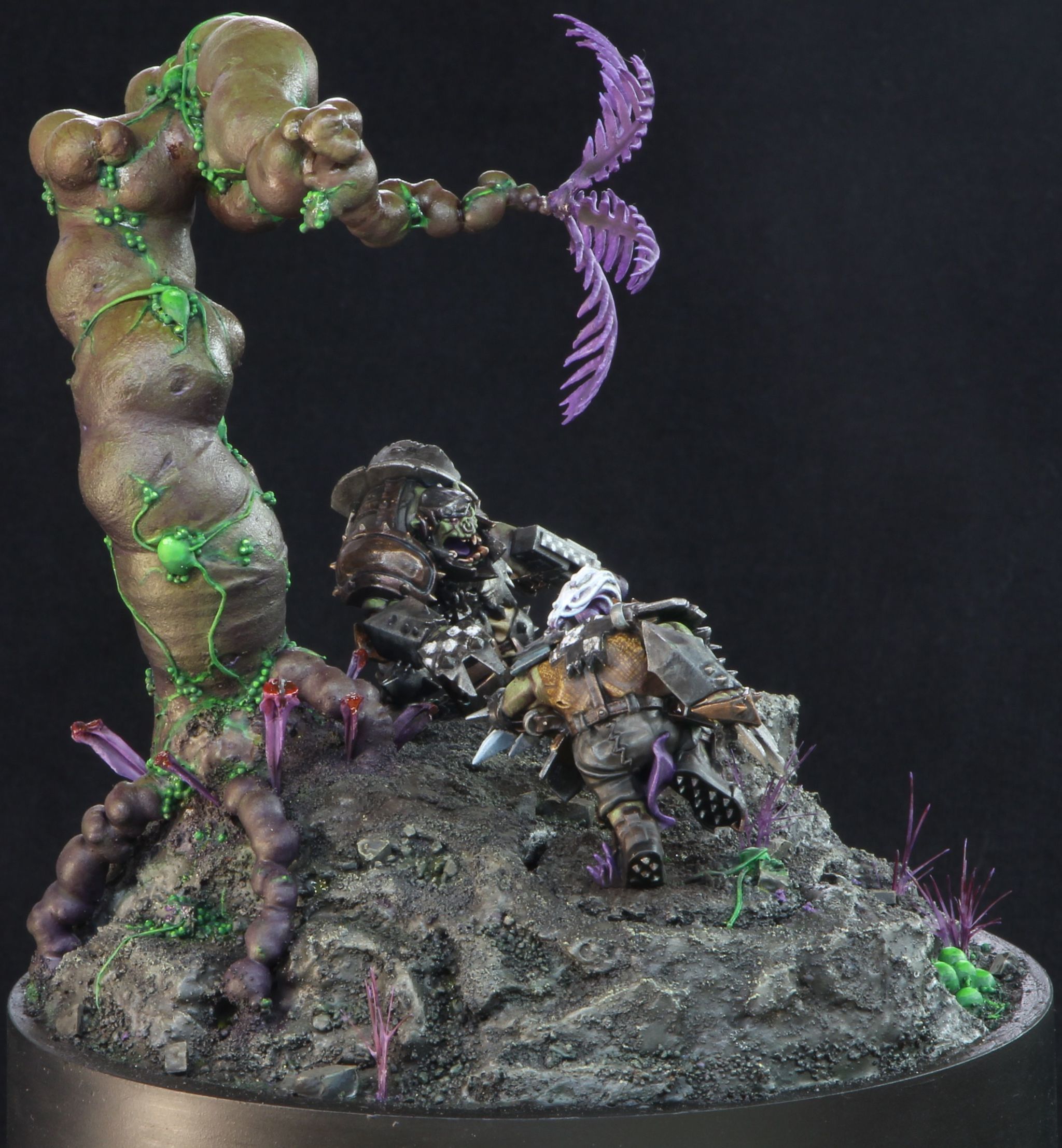 Bonsai and Banzai - My, Diorama, Vignette, Warhammer, Warhammer 40k, Orcs, Longpost, Wh miniatures