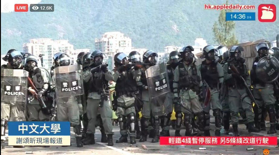 Storming the CUHK campus - My, Hong Kong, Protest, Police, Disorder, Longpost