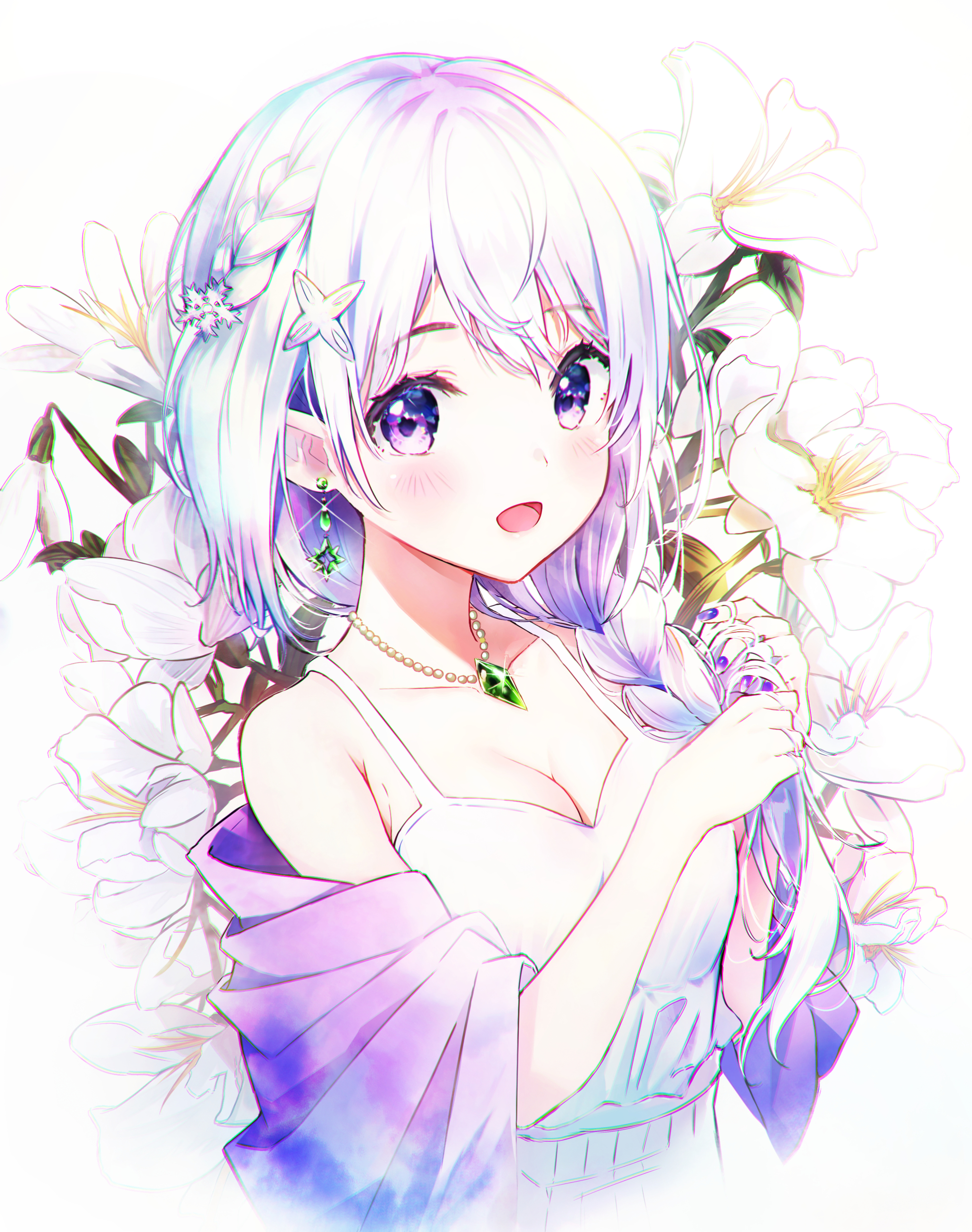 Emilia - Anime, Anime art, Emilia, Re: Zero Kara, Longpost