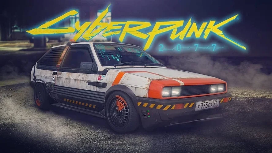 Ока киберпанк. Cyberpunk 2077 ВАЗ 2108. Lada 2108 Делориан. ВАЗ 2108 DELOREAN. ВАЗ 2109 Делориан.