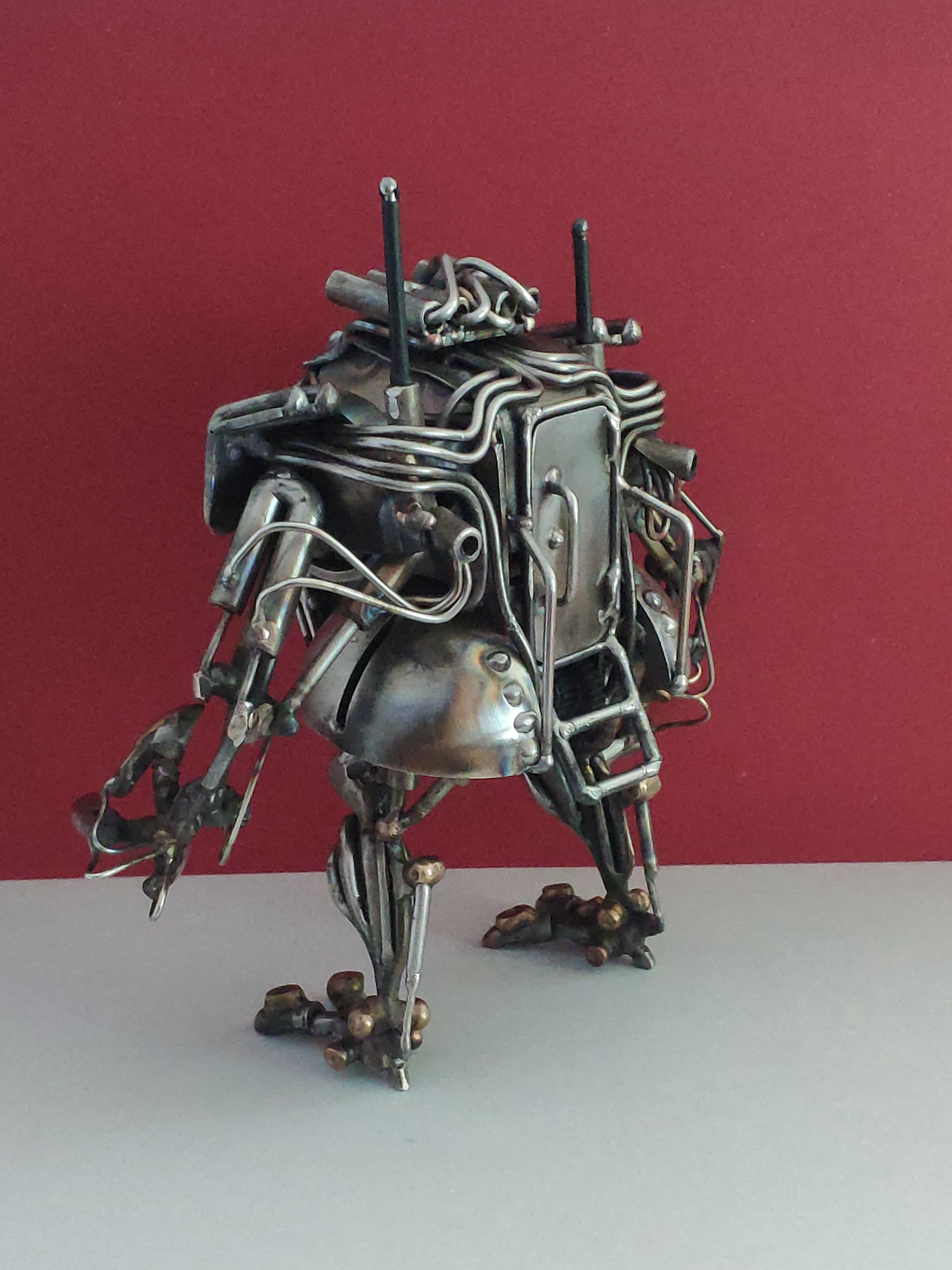 Metal robot) - My, Robot, With your own hands, Needlework without process, Longpost, Fur