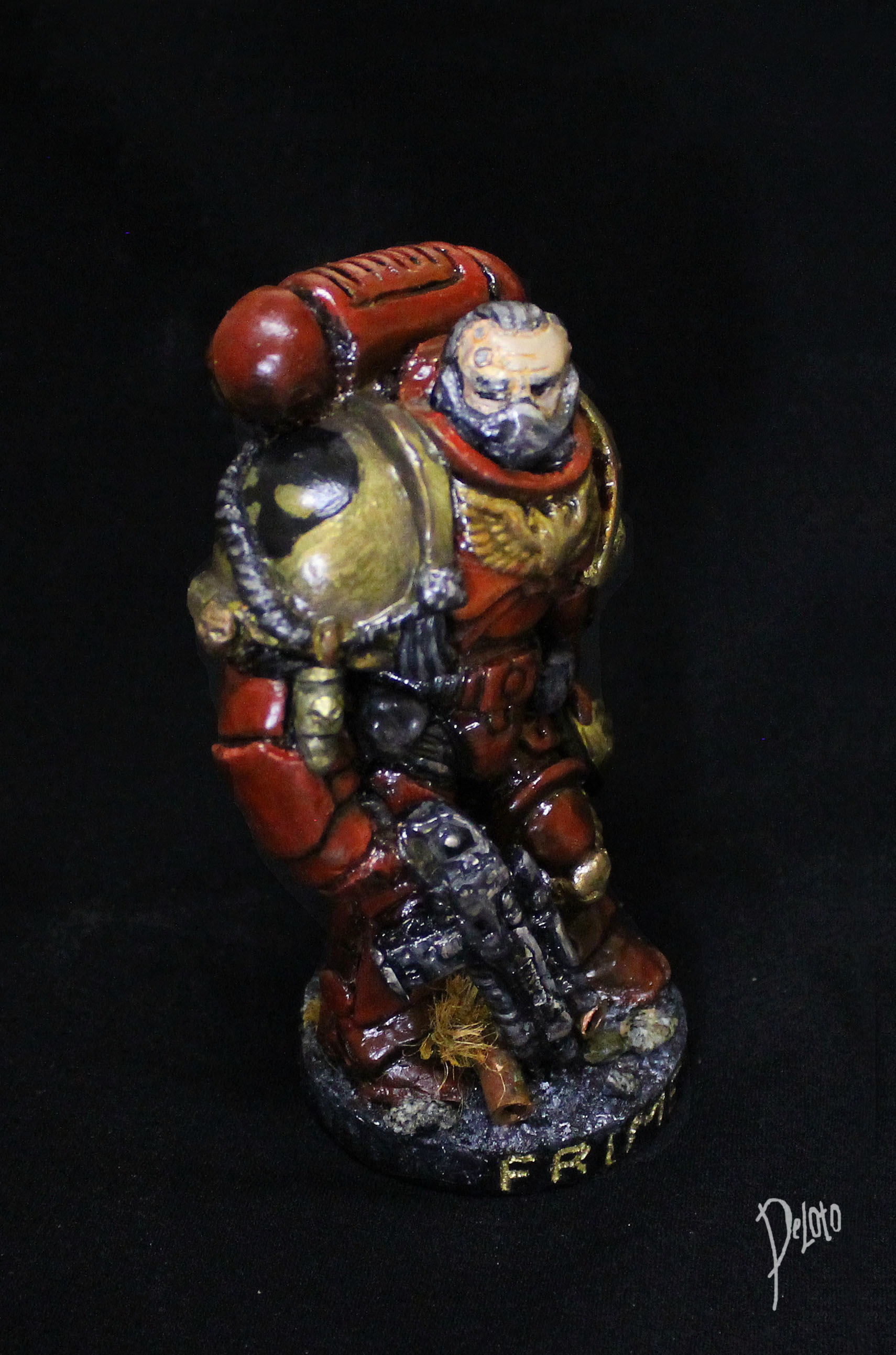 First attempt at an almost miniature space marine - My, Handmade, Needlework without process, Needlework, Warhammer 40k, Warhammer, Sculpture, Polymer clay, Wh other, Longpost