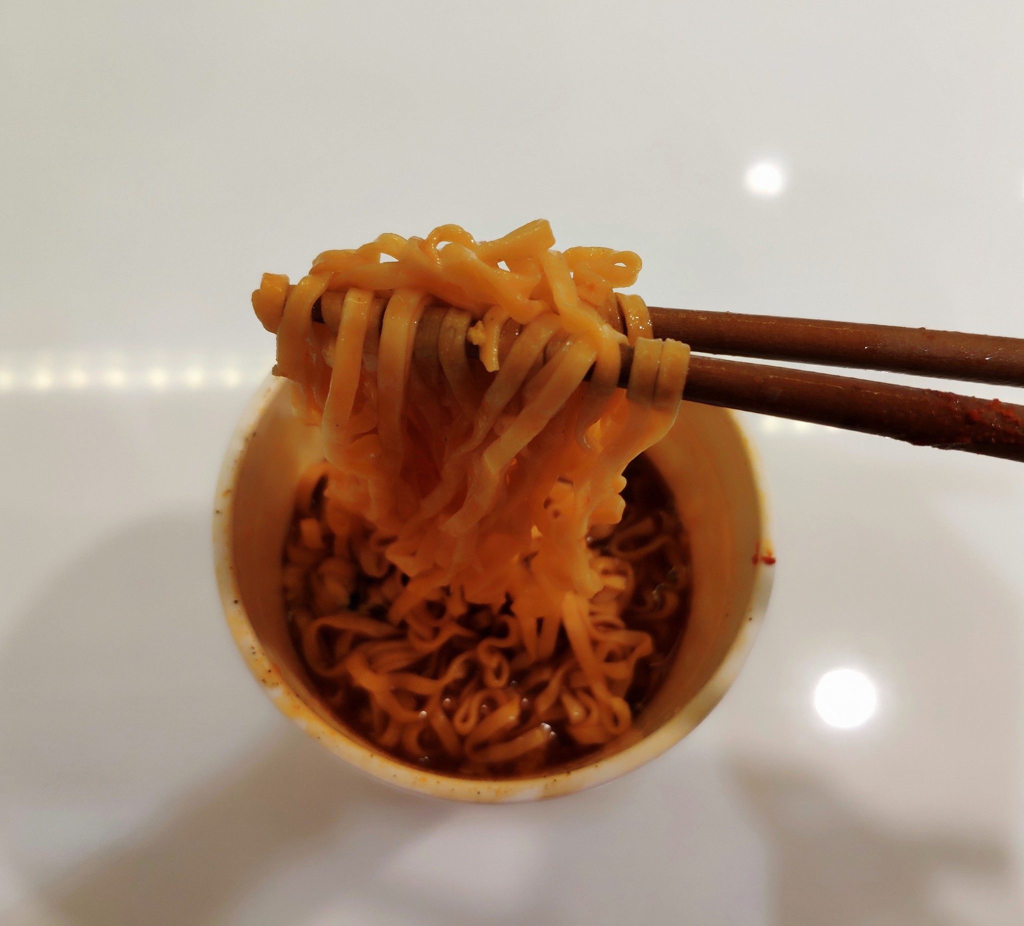 Doshiracology. Japanese pepper man. Nissin Tongarashimen Umakara Seafood. - My, Doshirakology, Noodles, Food Review, Japanese food, Nissin, Spicy cuisine, Mascot, Doshirak, Longpost