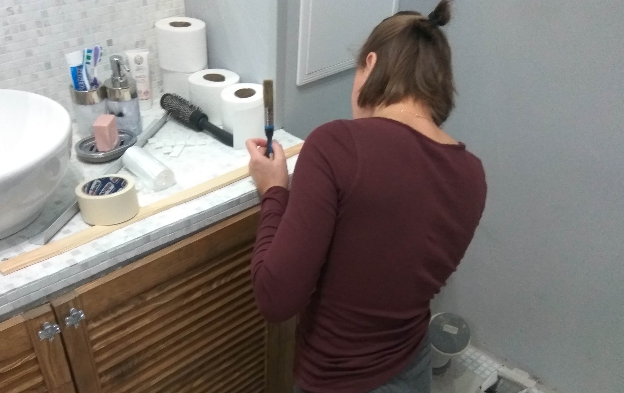 DIY repair part 17 bathroom continued - My, Longpost, With your own hands, Repair