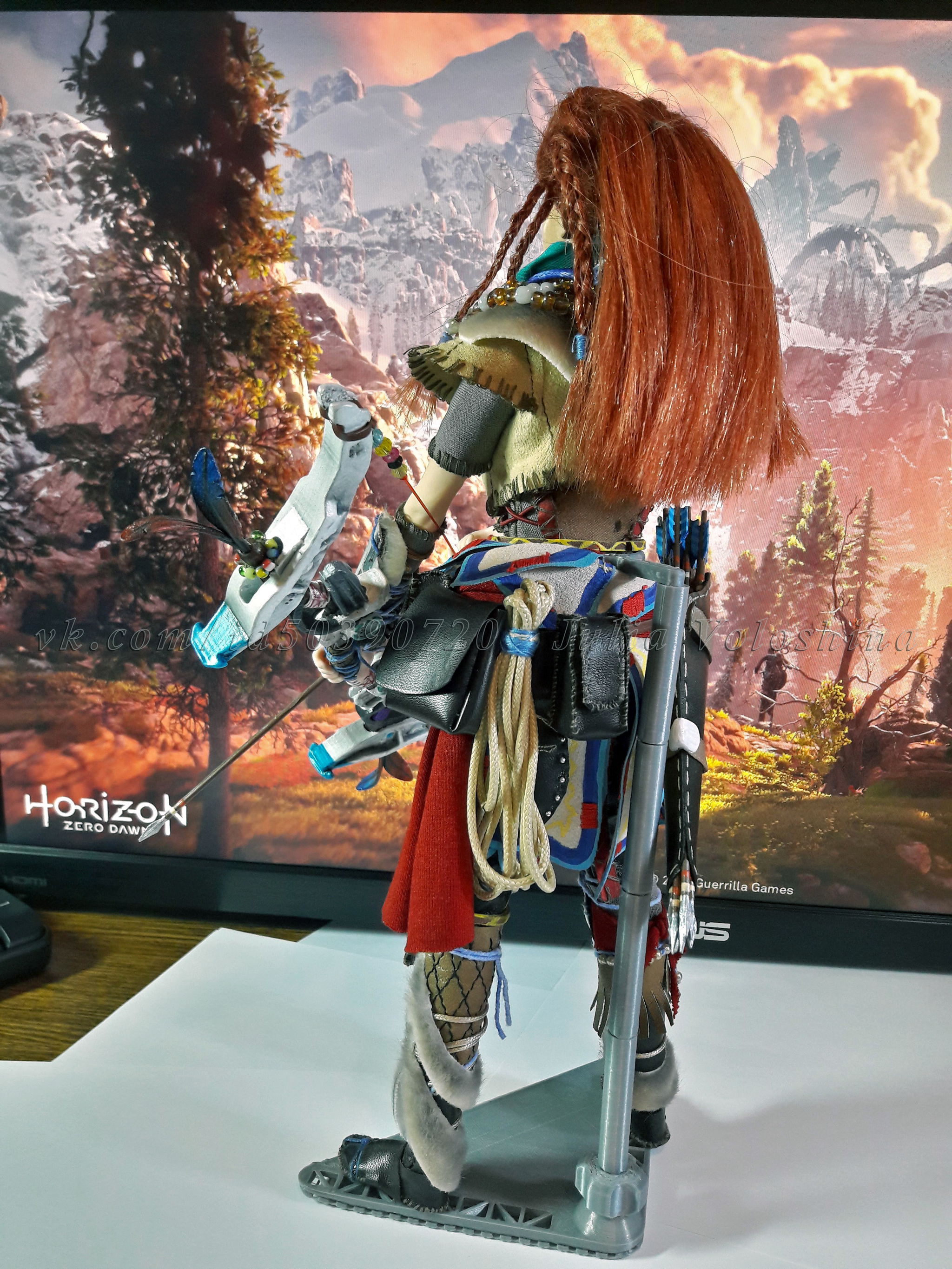 Handmade Aloy Action Figure from Horizon Zero Dawn - My, Handmade, 3D printer, Figurines, With your own hands, Horizon zero dawn, Eloy, Aloy, Games, Longpost