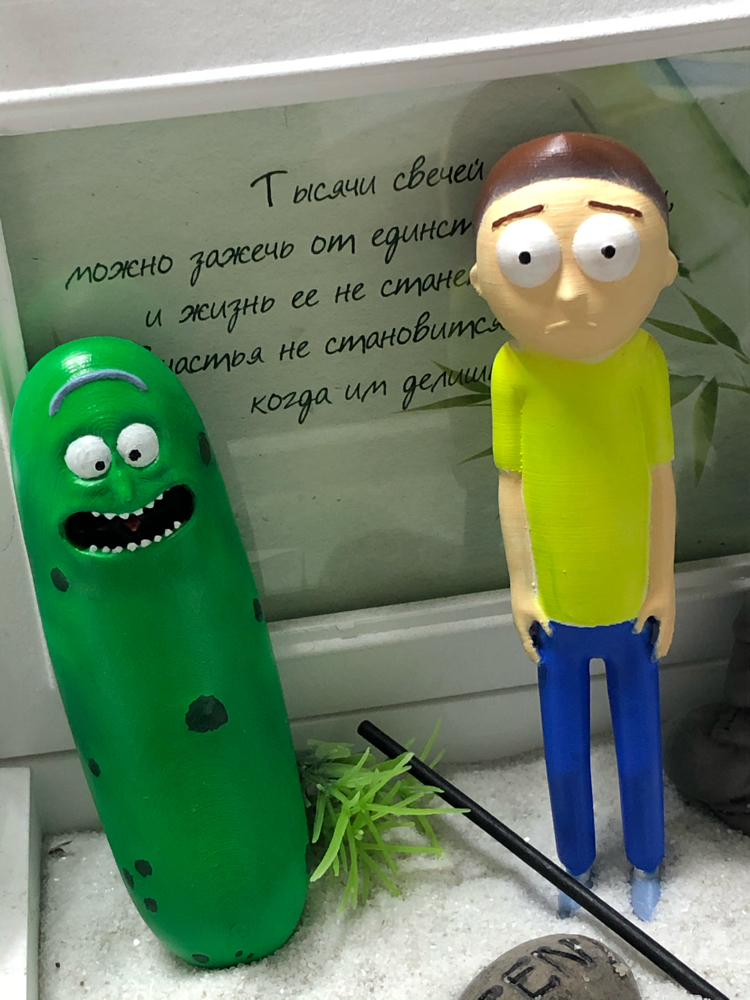 Rick and Morty on a 3D printer - My, Rick and Morty, 3D printer, Longpost, Crafts