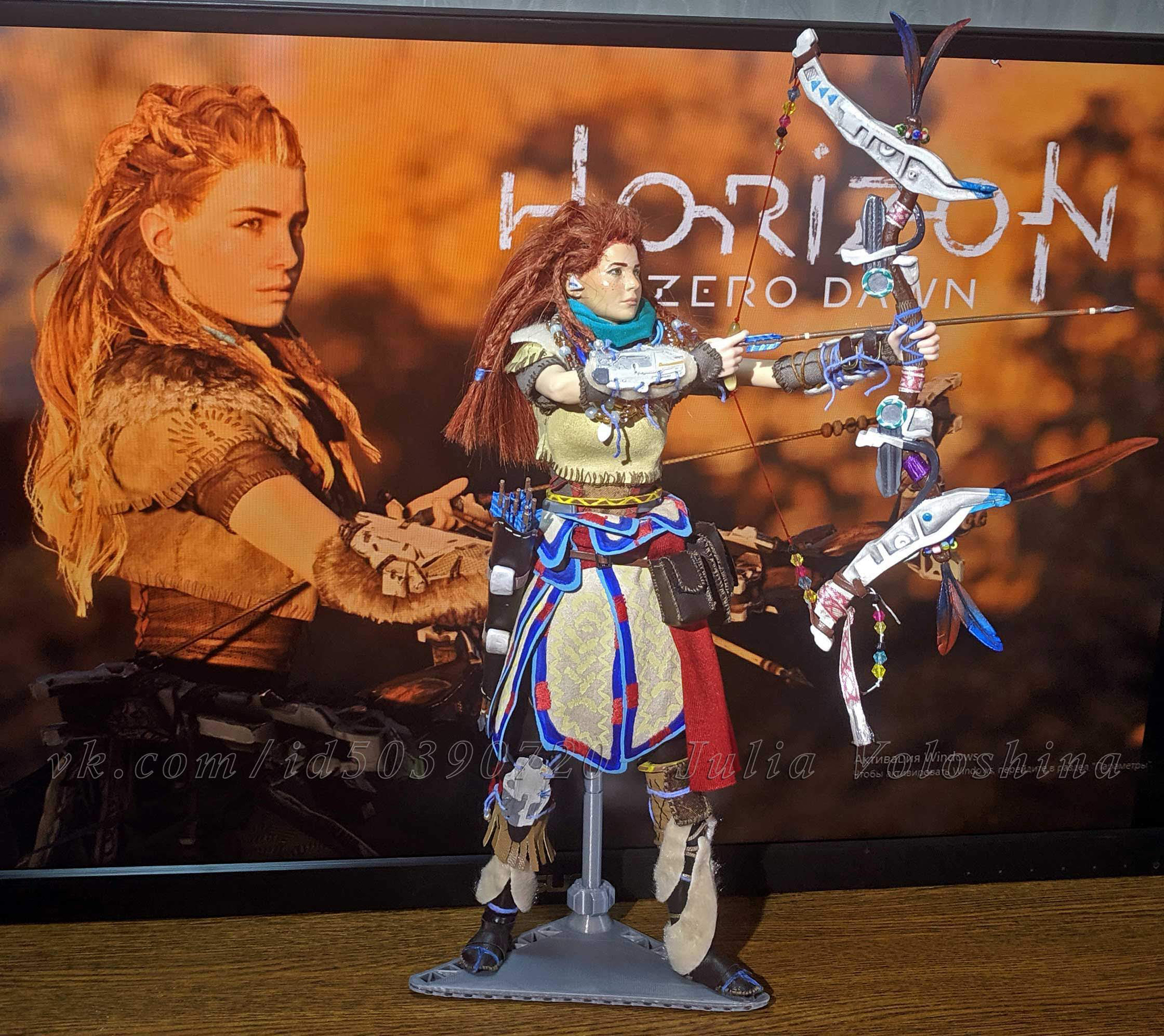 Handmade Aloy Action Figure from Horizon Zero Dawn - My, Handmade, 3D printer, Figurines, With your own hands, Horizon zero dawn, Eloy, Aloy, Games, Longpost