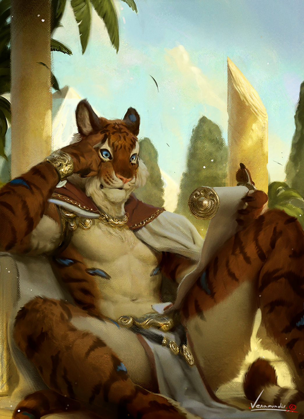 Enlighting readings - Furry, Furry art, Furry feline, Furry tiger, Furry edge, Veramundis