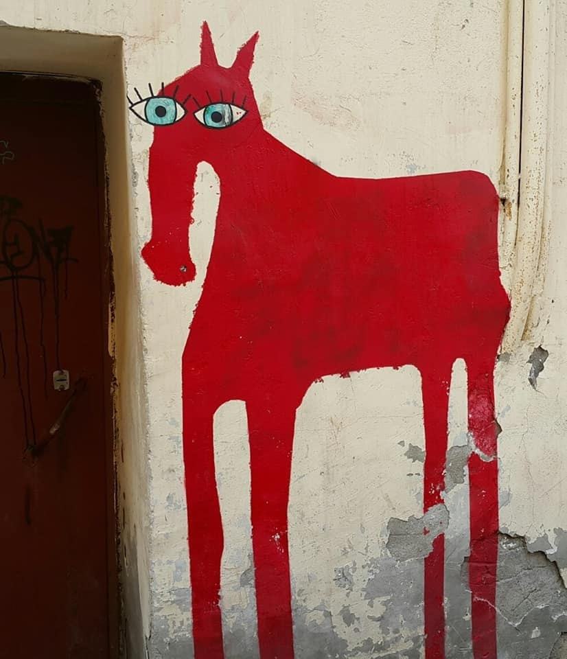 Peter and the horses) - Drawing, Horses, Saint Petersburg, Longpost, Street art