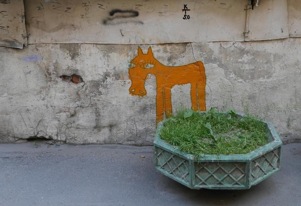 Peter and the horses) - Drawing, Horses, Saint Petersburg, Longpost, Street art