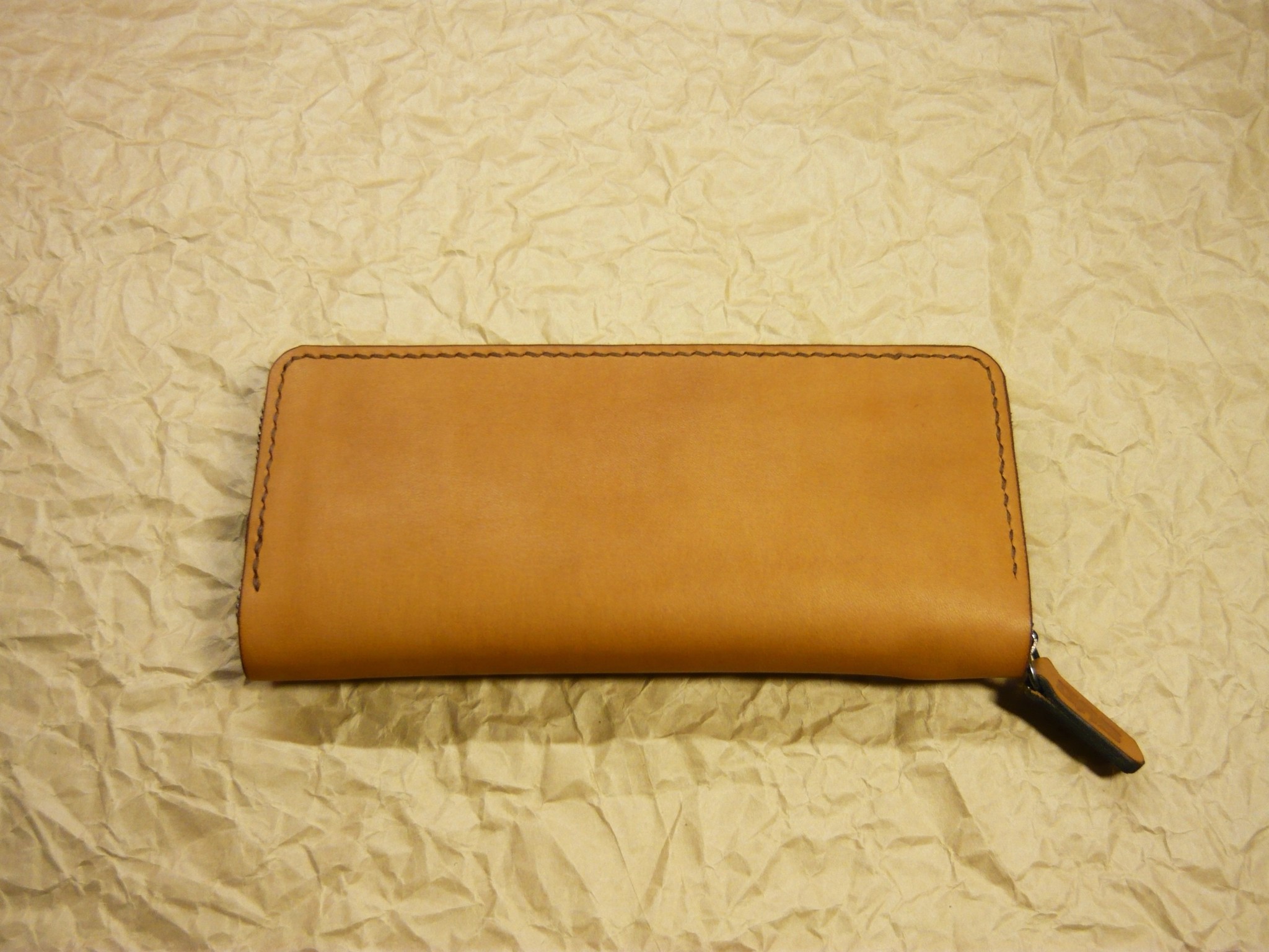 Wallet with zipper - My, Leather, Russia leather, Crast, Natural leather, Zipper, Wallet, Longpost