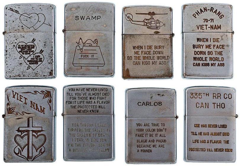 Zippo lighters of American soldiers during the Vietnam War. - Zippo, Lighter, Vietnam war, Longpost