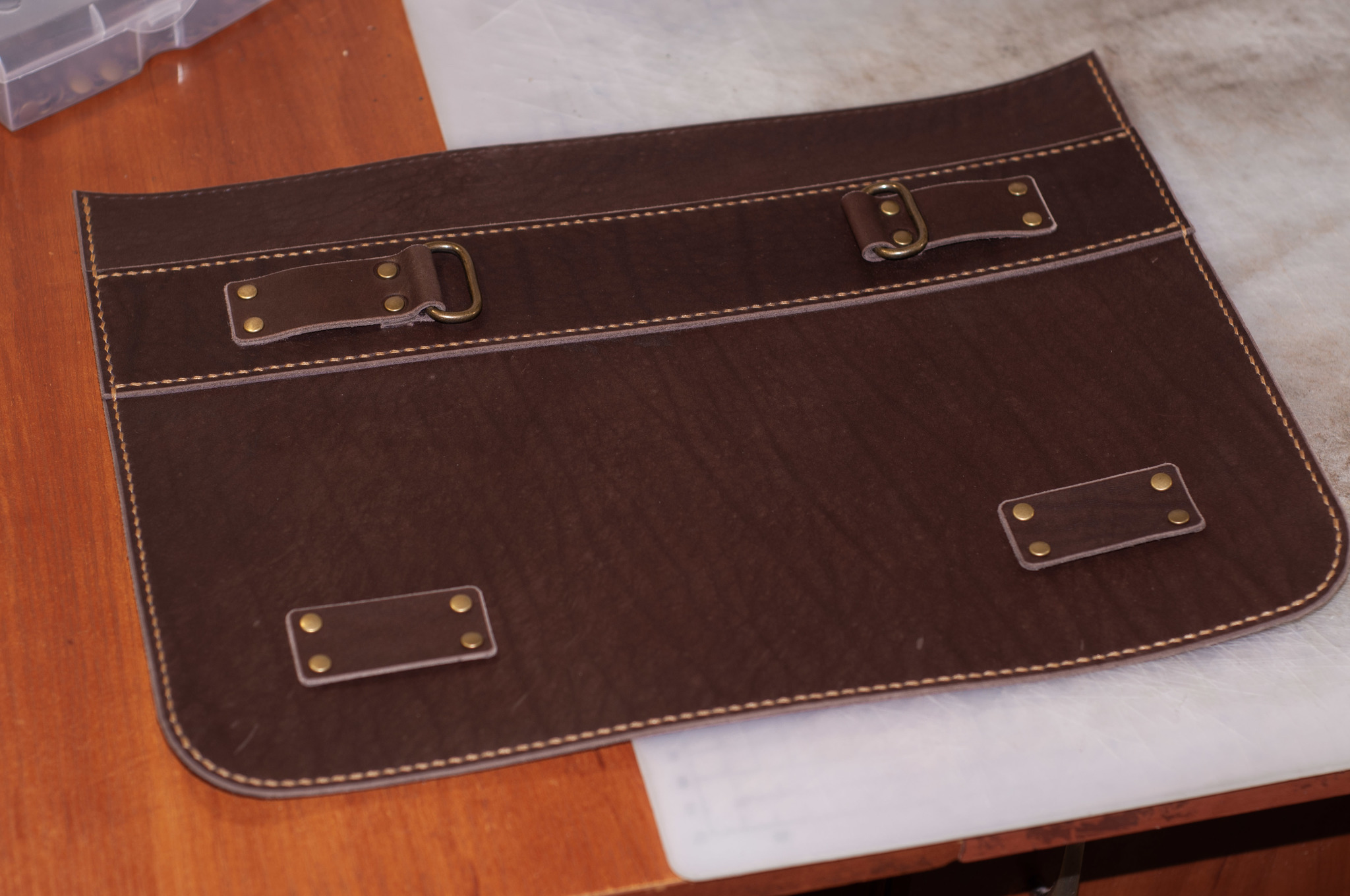 My favorite part of the job is the briefcases) - My, Leather, Natural leather, Longpost, Needlework without process, Briefcase, Needlework, Leather products