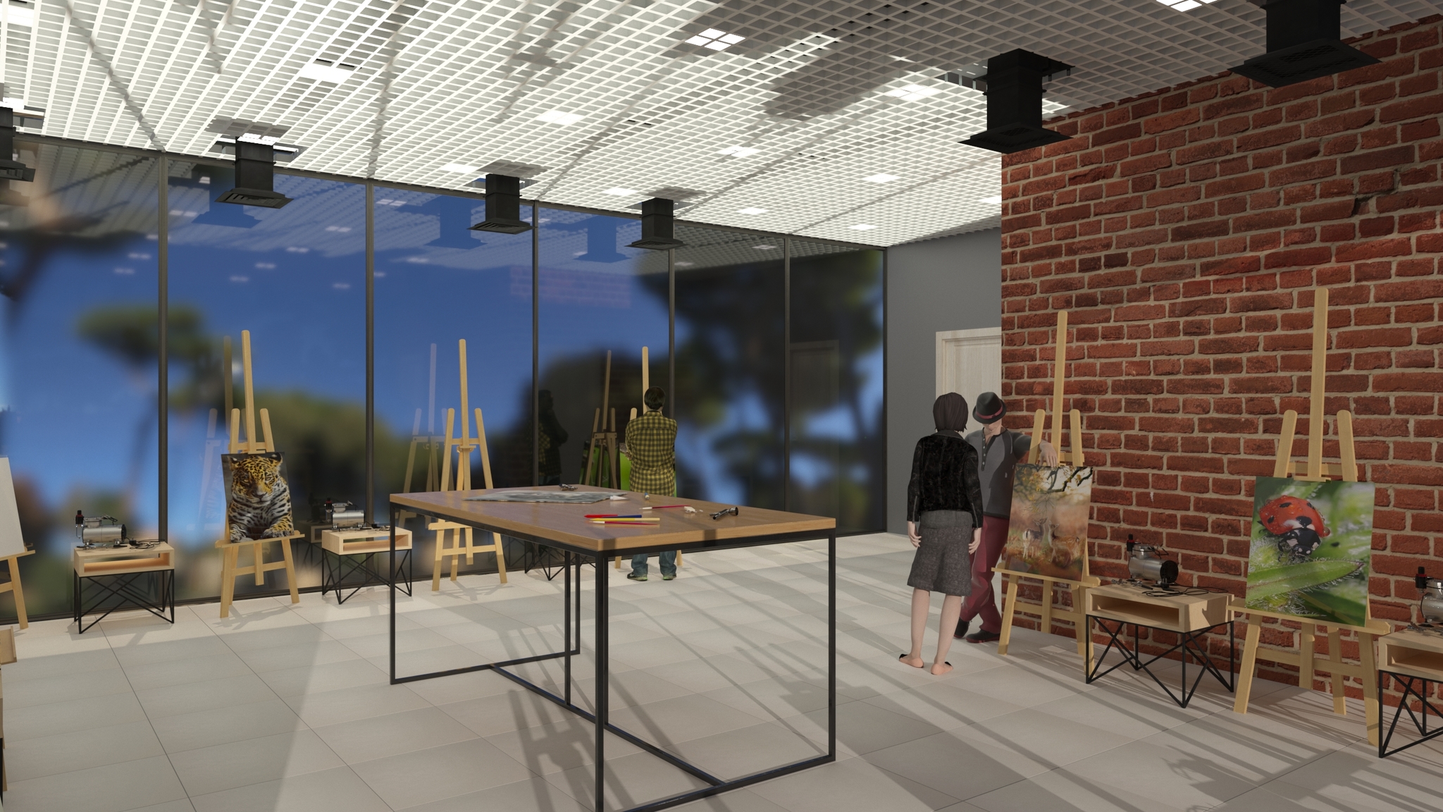 Project of an airbrush office in the future Art inc. center. in Kaliningrad - My, Kaliningrad, Kaliningrad region, Airbrushing, Art39inc, Building, Render, Education, Academy of Arts, Longpost