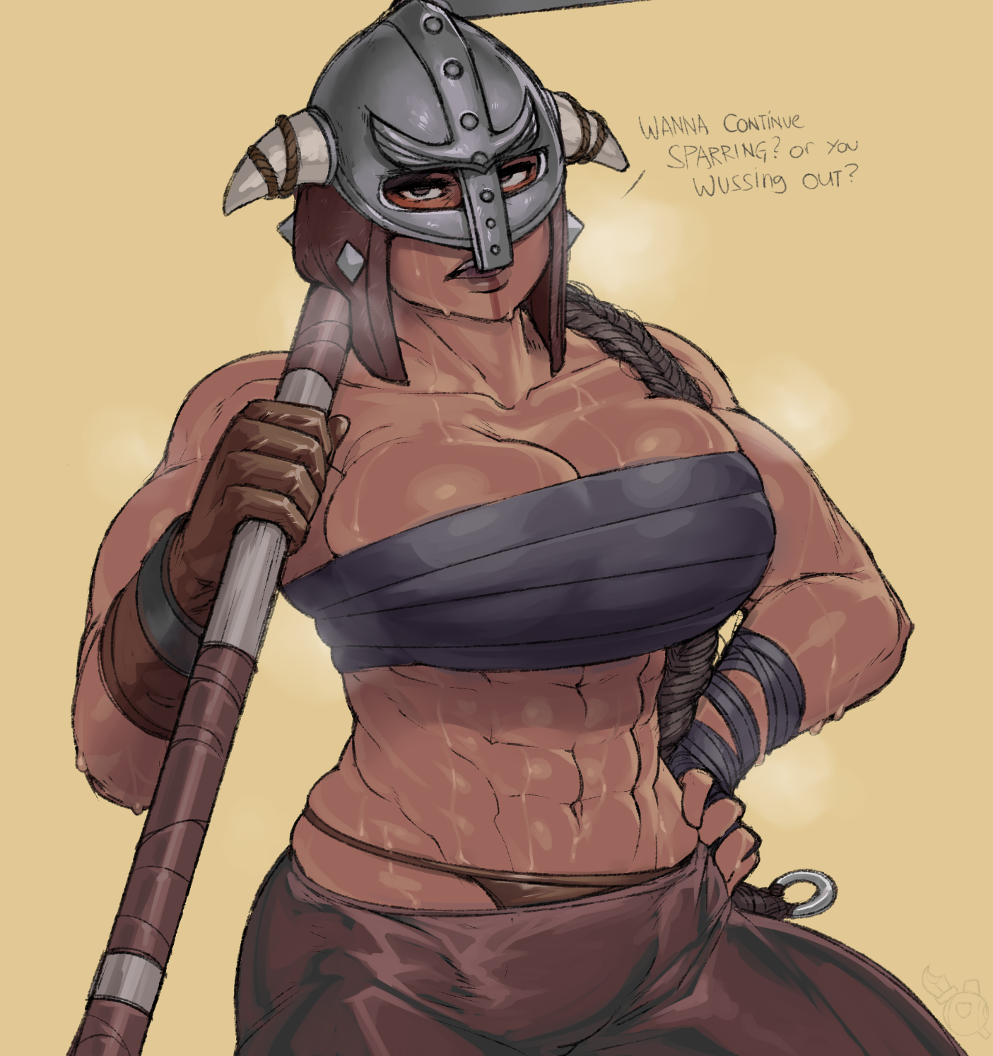 Raider goodies - Krekk0v, Art, Strong girl, Warrior, For honor, Girls, Longpost