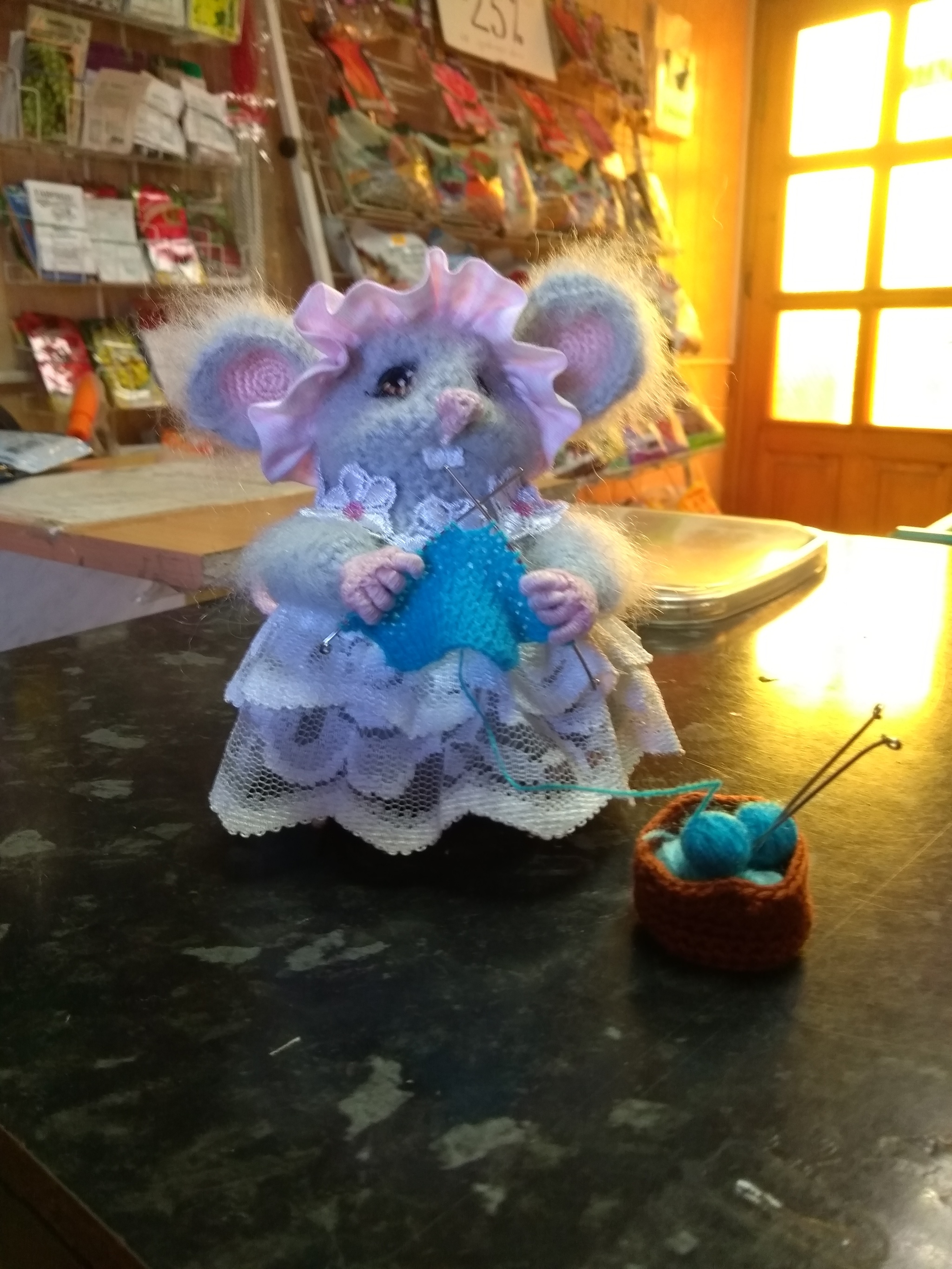 Ready for the new year! Knitted mouse family))) - My, Crochet, Amigurumi, Hobby, Longpost