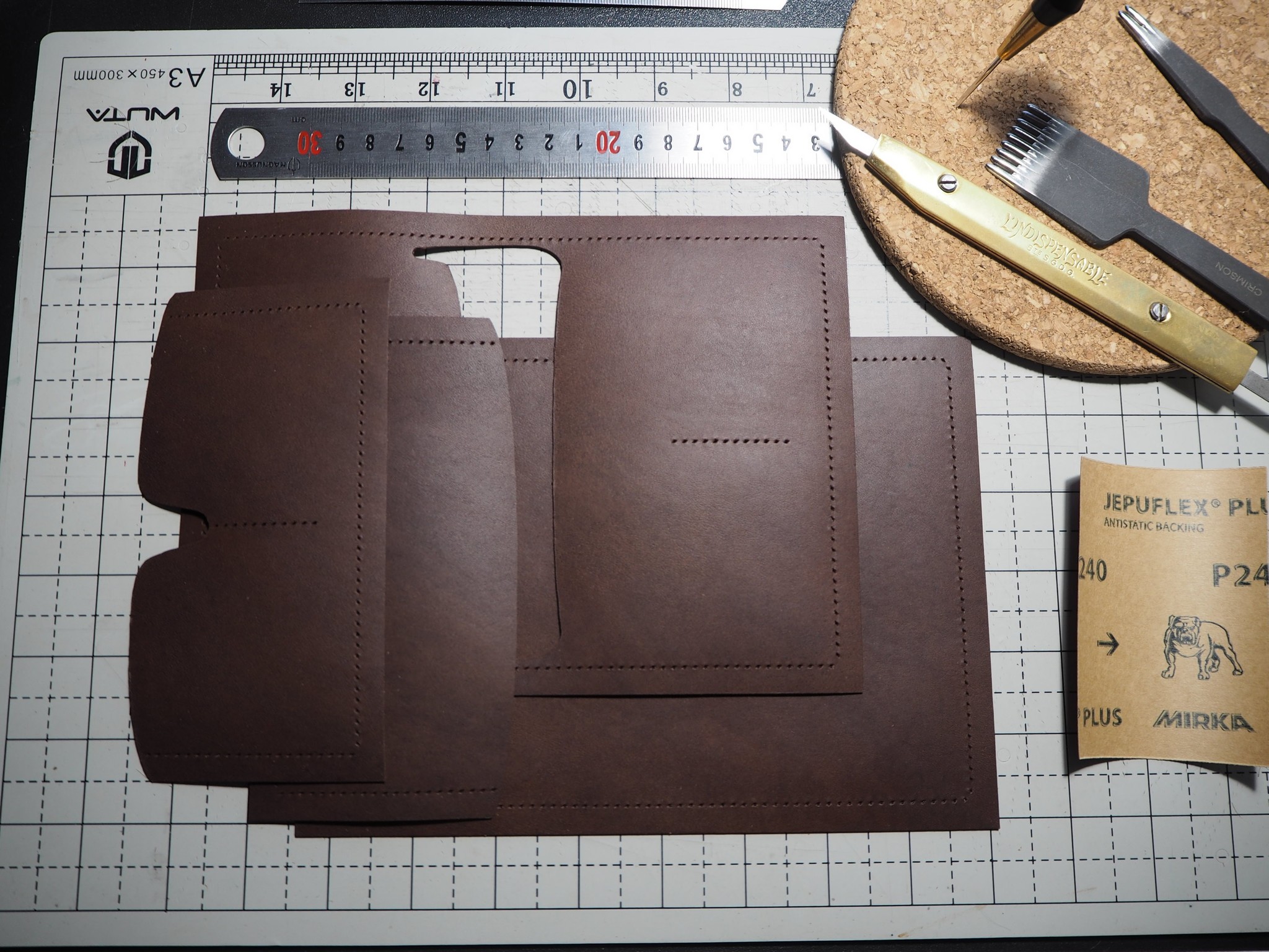 Passport cover - My, Leather products, Leather craft, With your own hands, Needlework, Longpost