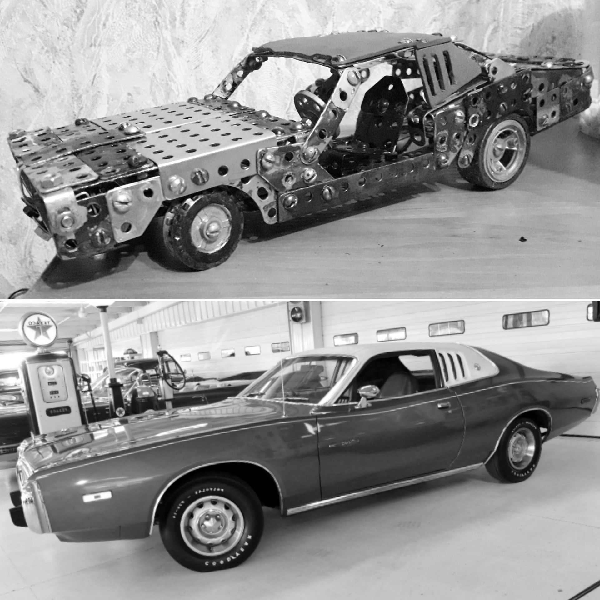 Dodge charger 1973 from the designer in progress - My, Dodge, Dodge charger, Constructor, Modeling, Scale model, Retro car, Muscle car, Homemade