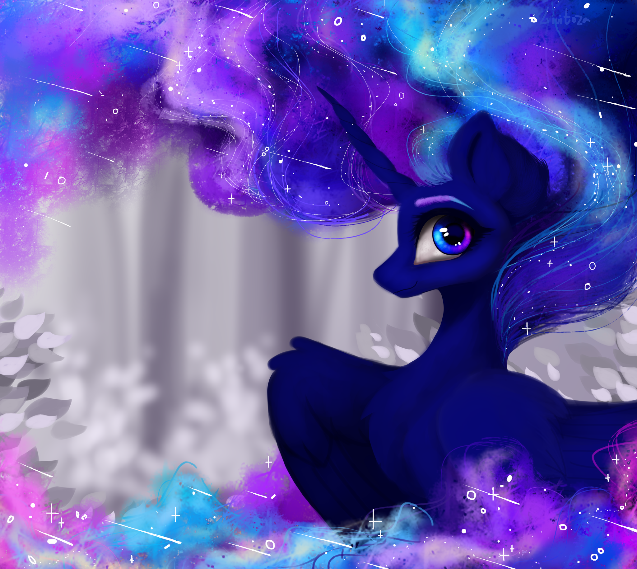 Stellar nebula - My, My little pony, Princess luna, Livitoza