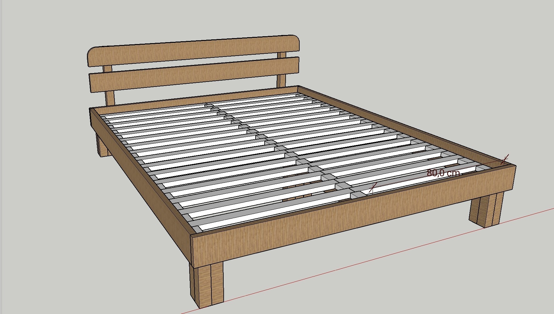 Конструкция односпальной кровати