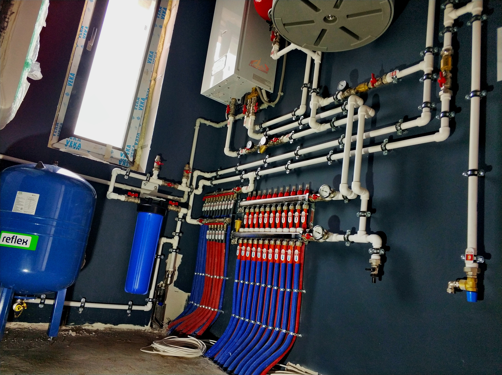 September 04, 2019. ALAKULYA - My, Boiler room, Boiler room, PPR, Strapping, Installation, House, Cottage, Engineering, Longpost