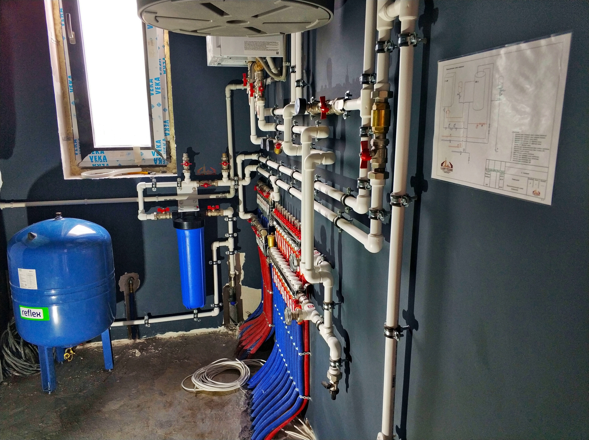 September 04, 2019. ALAKULYA - My, Boiler room, Boiler room, PPR, Strapping, Installation, House, Cottage, Engineering, Longpost