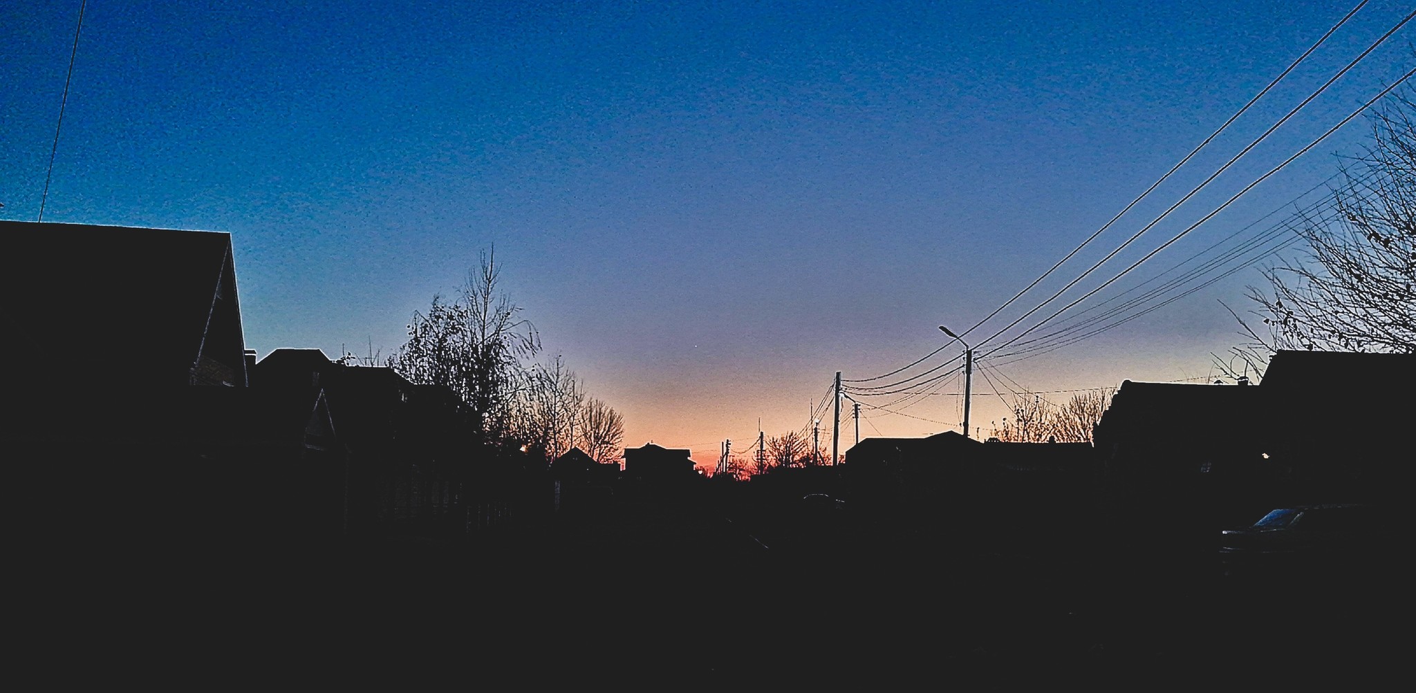 Autumn sunset. - My, Mobile photography, Sunset, beauty, Town, Astrakhan, Longpost