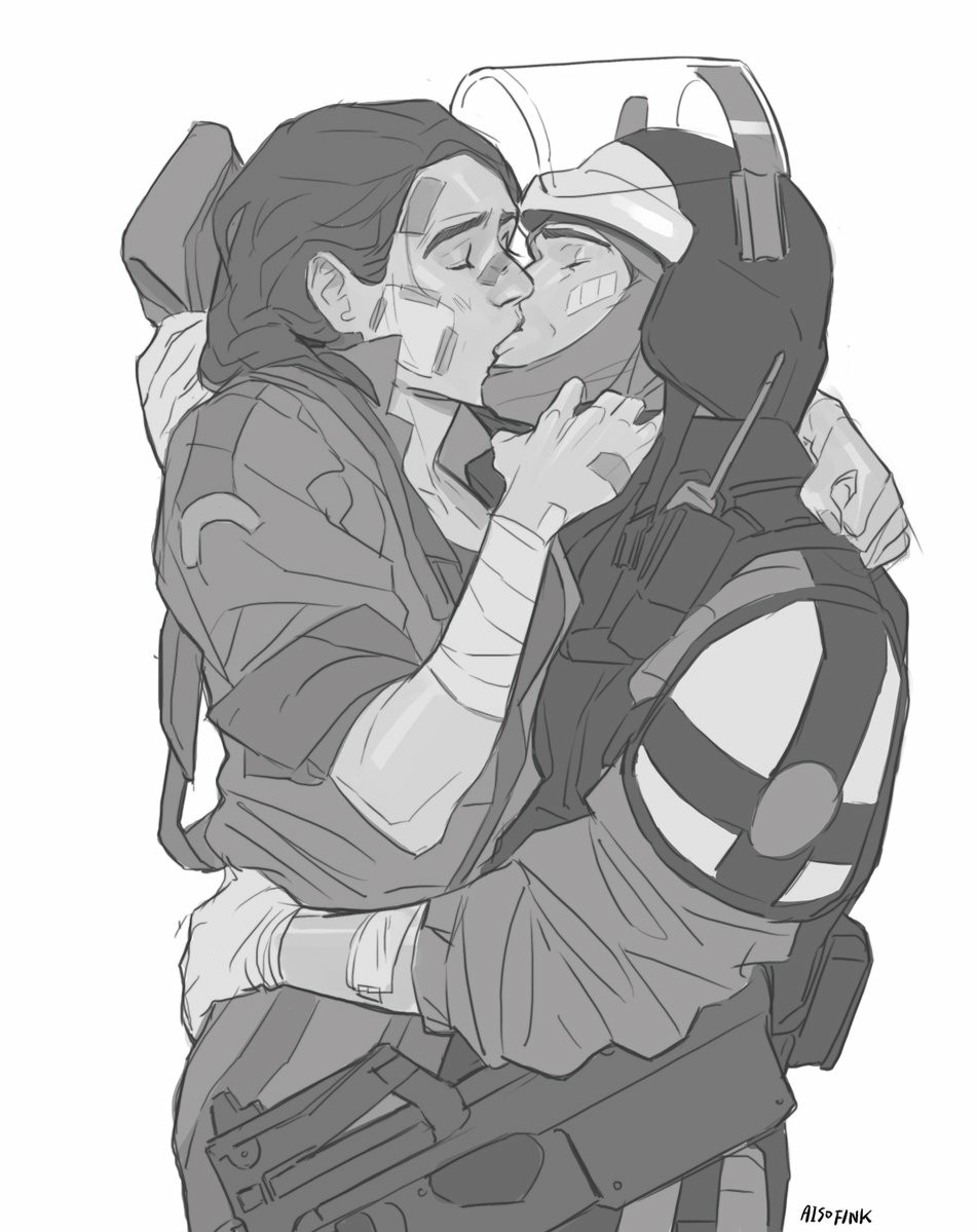 Rest after a hot fight) - Tom clancy's rainbow six siege, Doc, Caveira, Love, Milota, Longpost